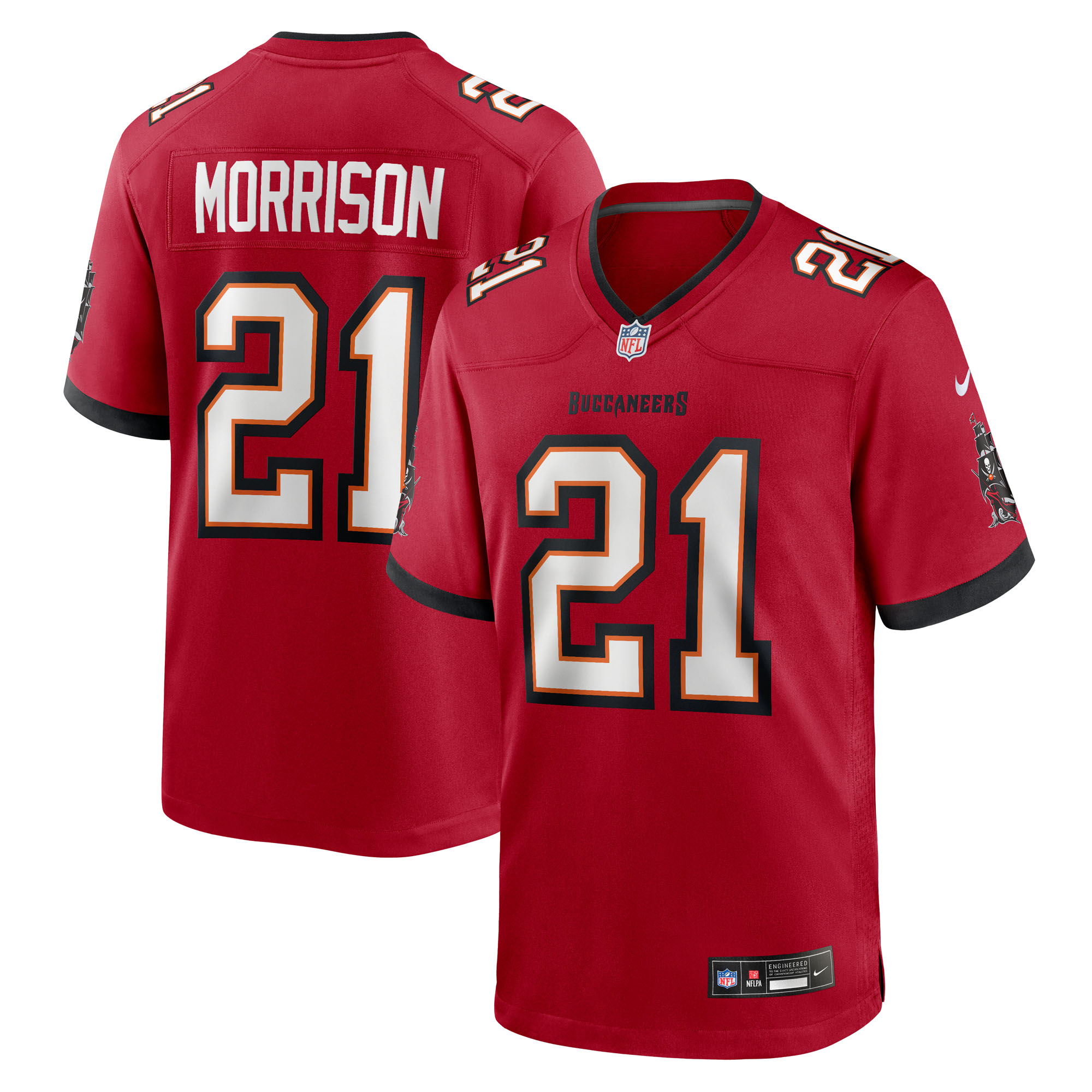 Benjamin Morrison Tampa Bay Buccaneers Team Game Jersey - Red