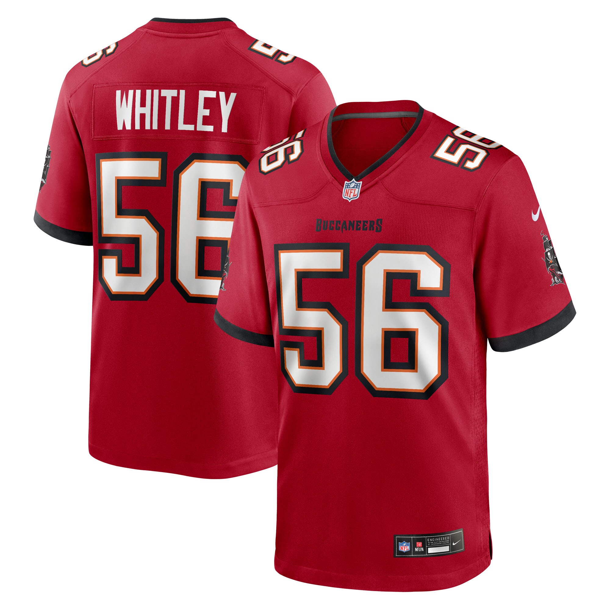 Benton Whitley Tampa Bay Buccaneers Team Game Jersey - Red