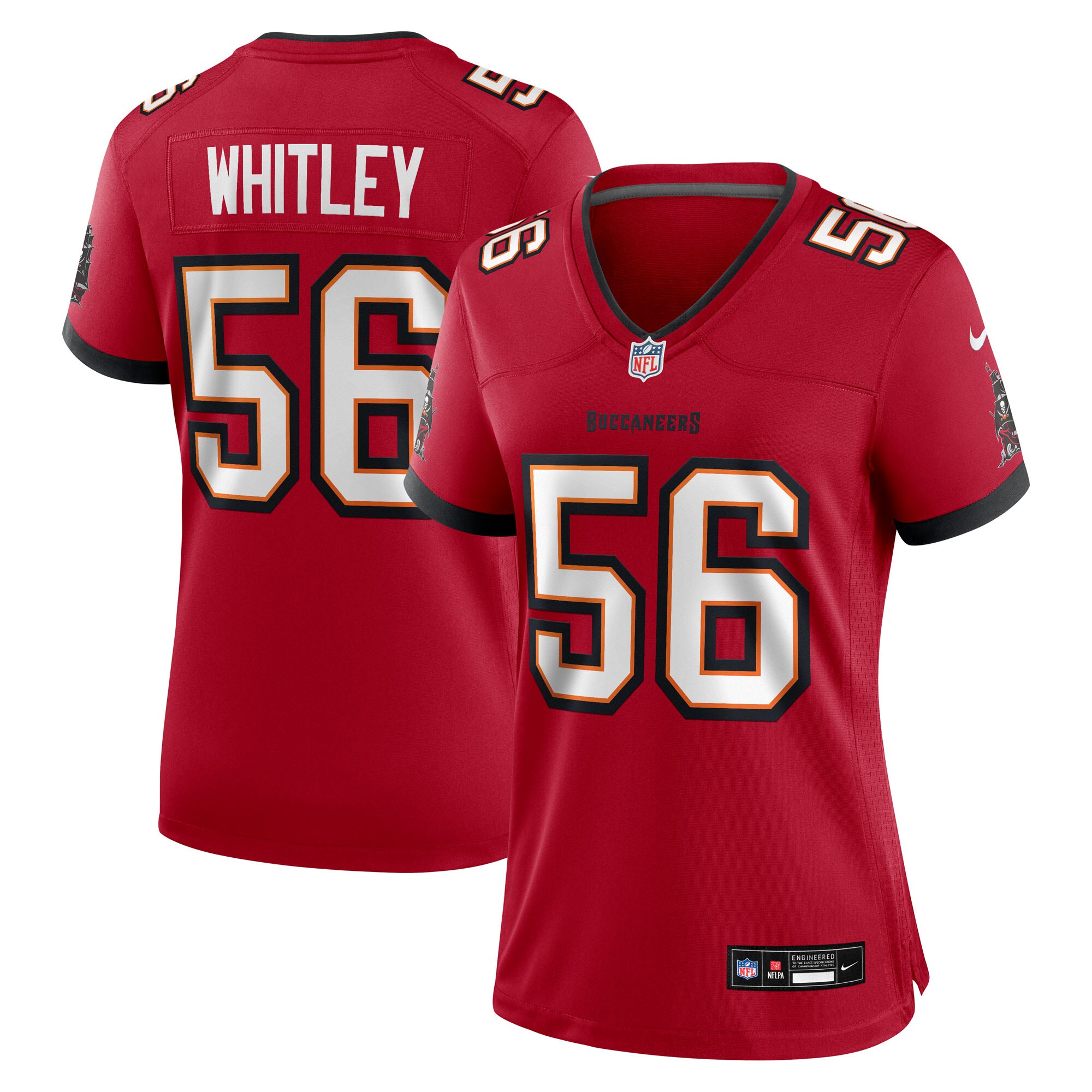 Benton Whitley Tampa Bay Buccaneers Women's Team Game Jersey - Red
