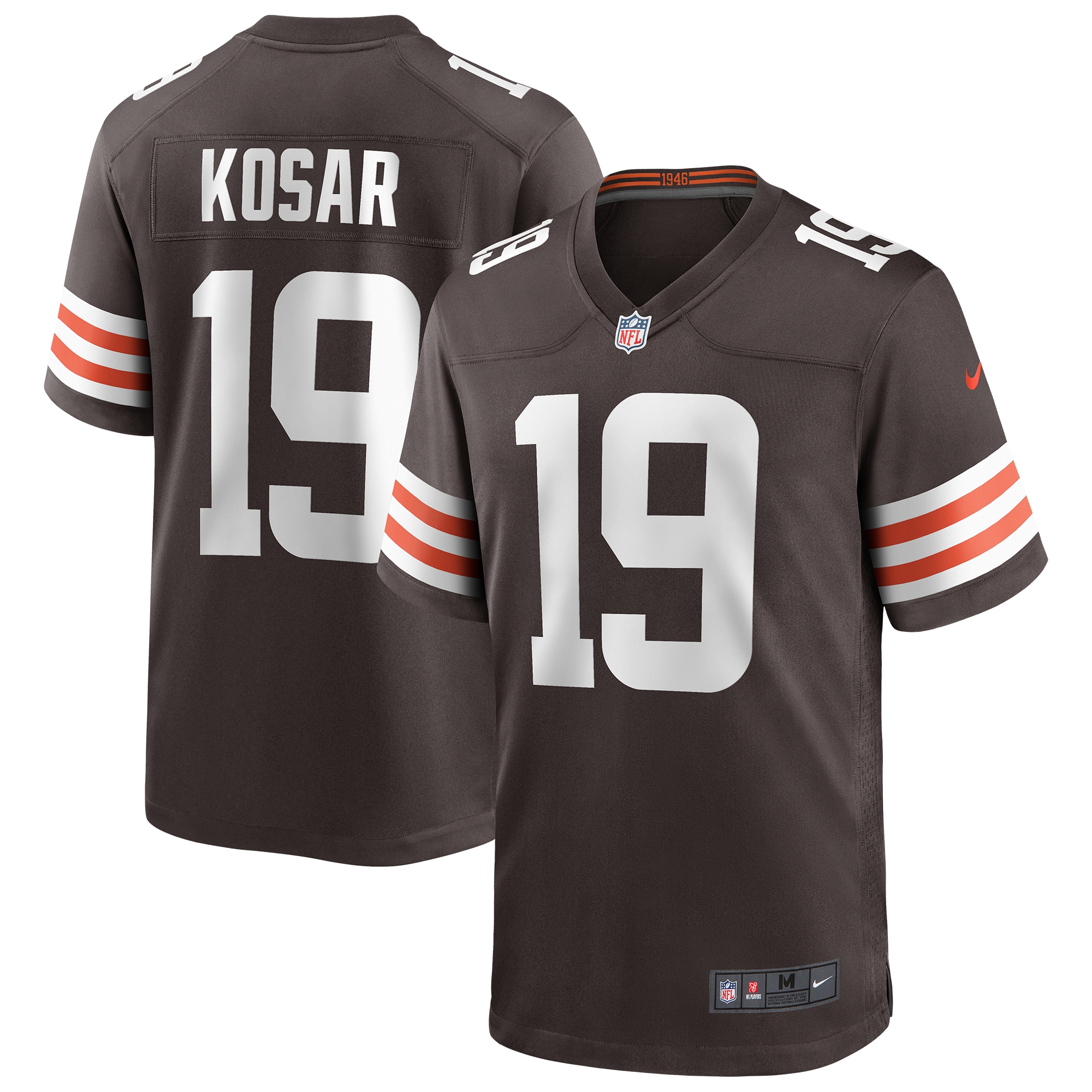 Bernie Kosar Cleveland Browns Game Retired Player Jersey - Brown