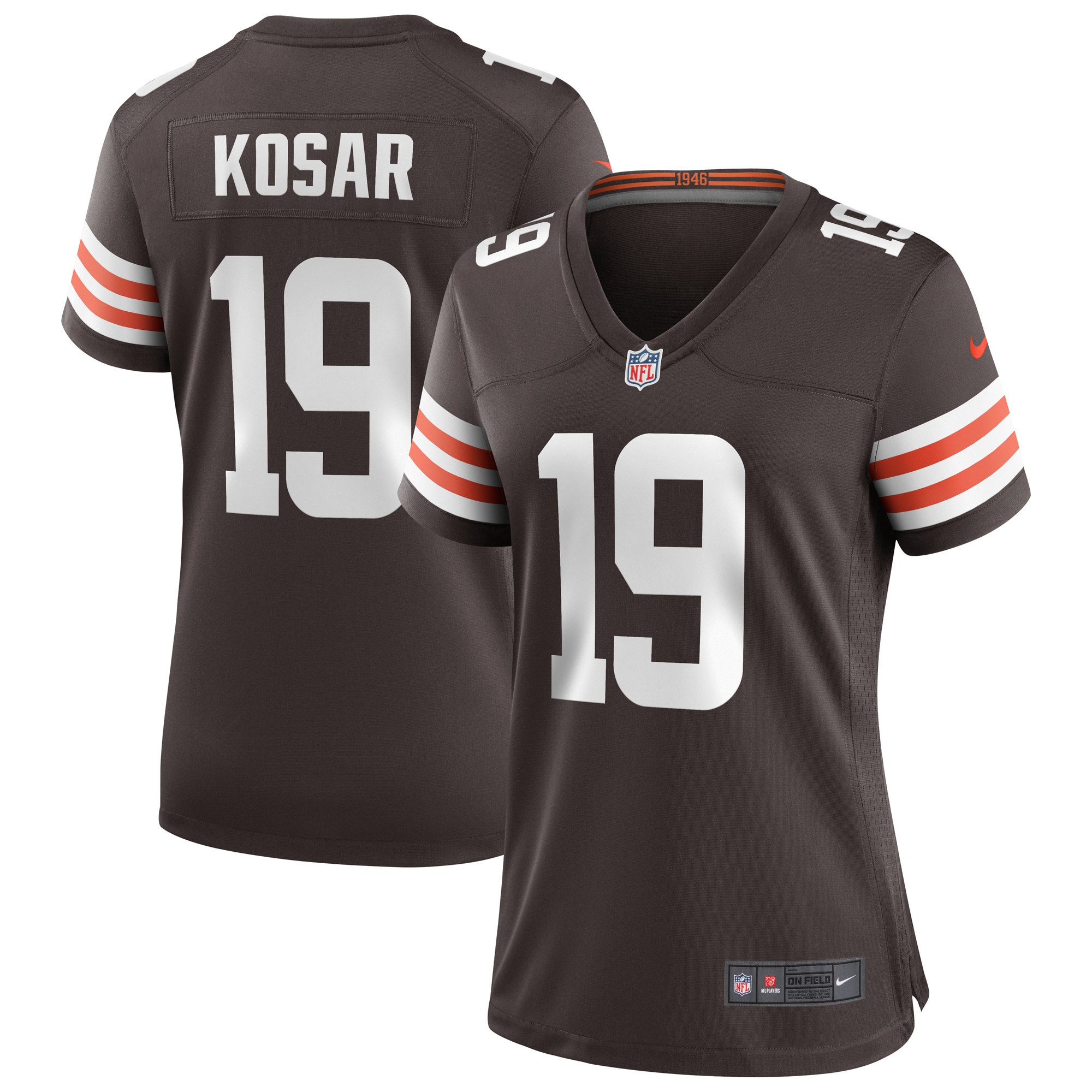 Bernie Kosar Cleveland Browns Women's Game Retired Player Jersey - Brown