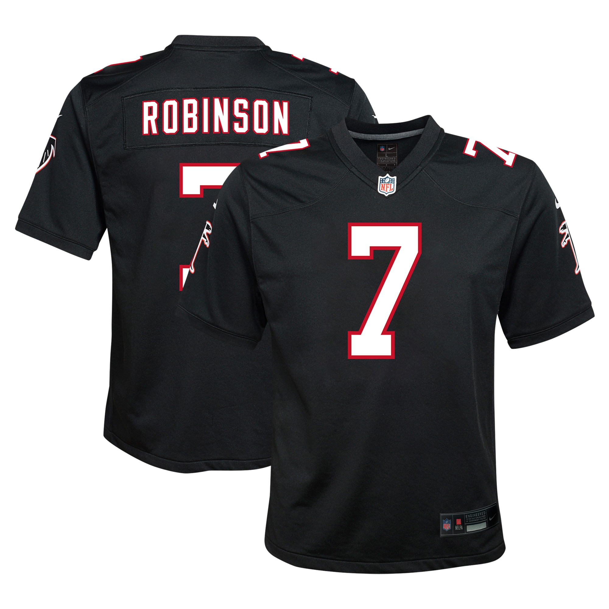 Bijan Robinson Atlanta Falcons Youth Game Jersey - Black