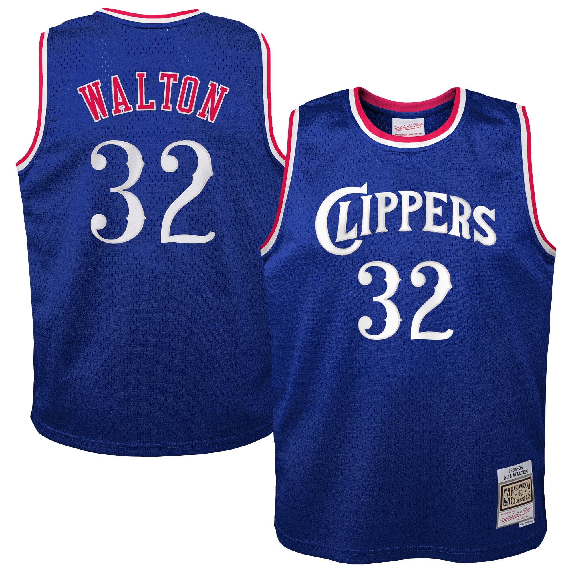 Bill Walton LA Clippers Youth 1984/85 Hardwood Classics Swingman Jersey - Royal