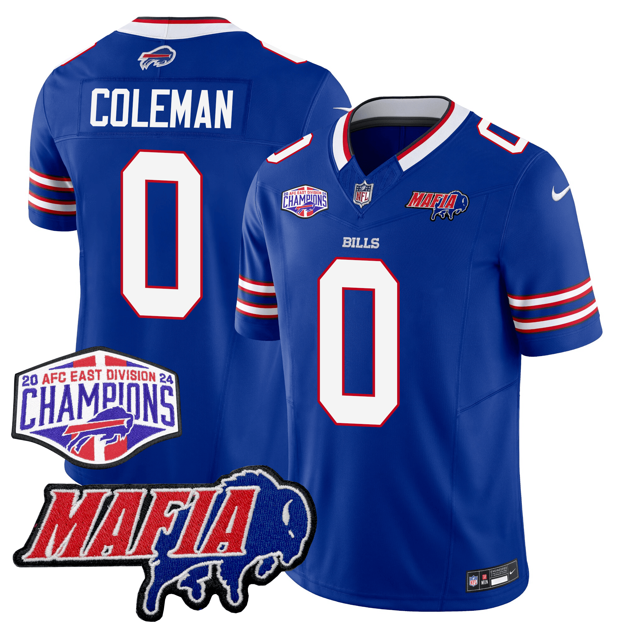 Alternative view of Bills Allen #17 Jersey - Nike - Royal Blue