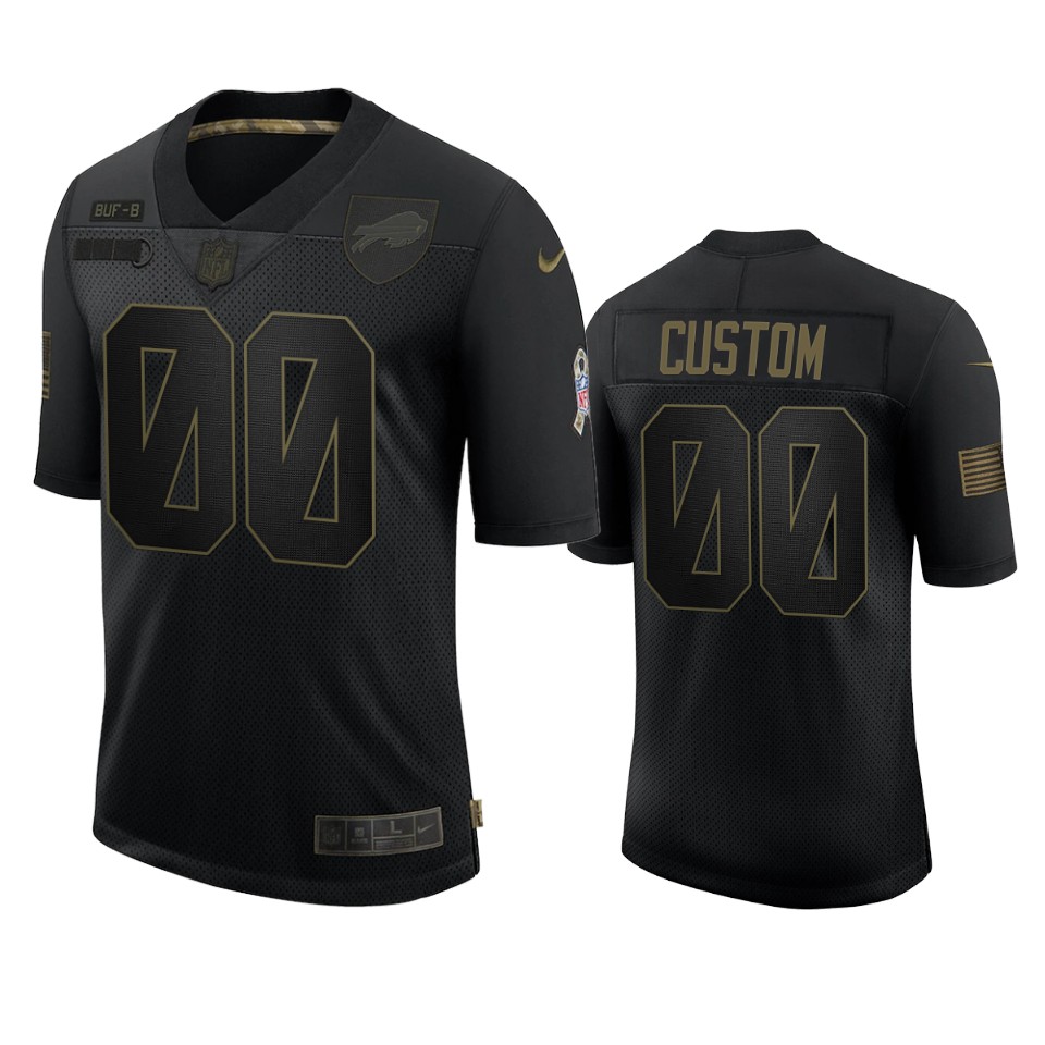 Bills Black Custom Jersey - Nike Bills Black Alternate Jersey - Custom