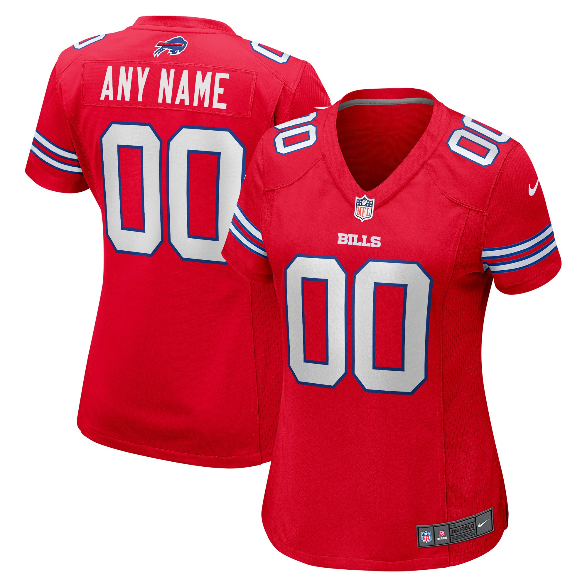 Bills Red Women’s Custom Jersey - Nike Buffalo - Personalize It!