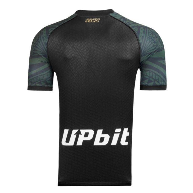 Alternative view of black EA7 Napoli 2024 Third Jersey - EA7 Napoli 2024 Third Jersey