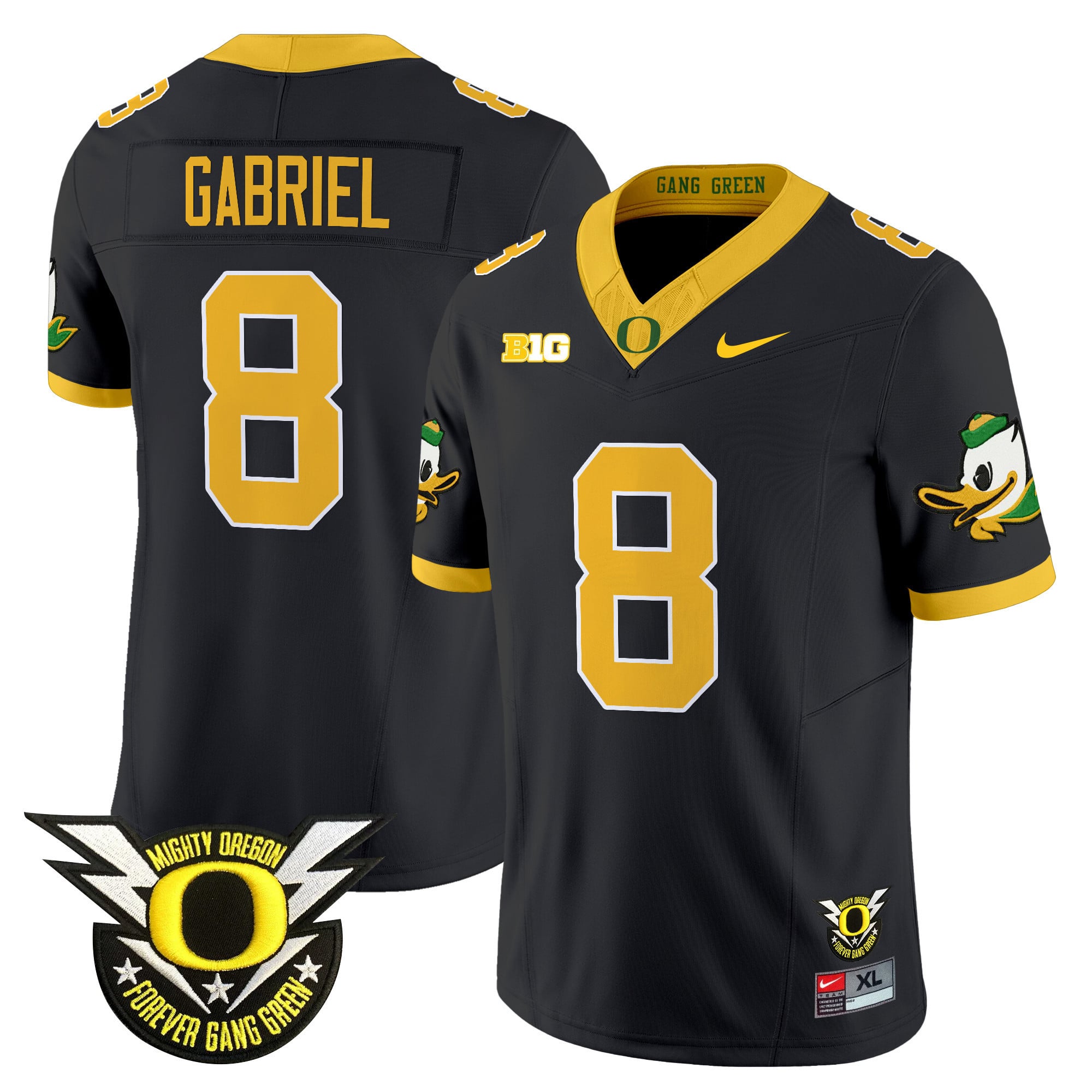 black Nike Oregon Ducks Jersey - Nike Oregon Ducks #8 Jersey - Black &