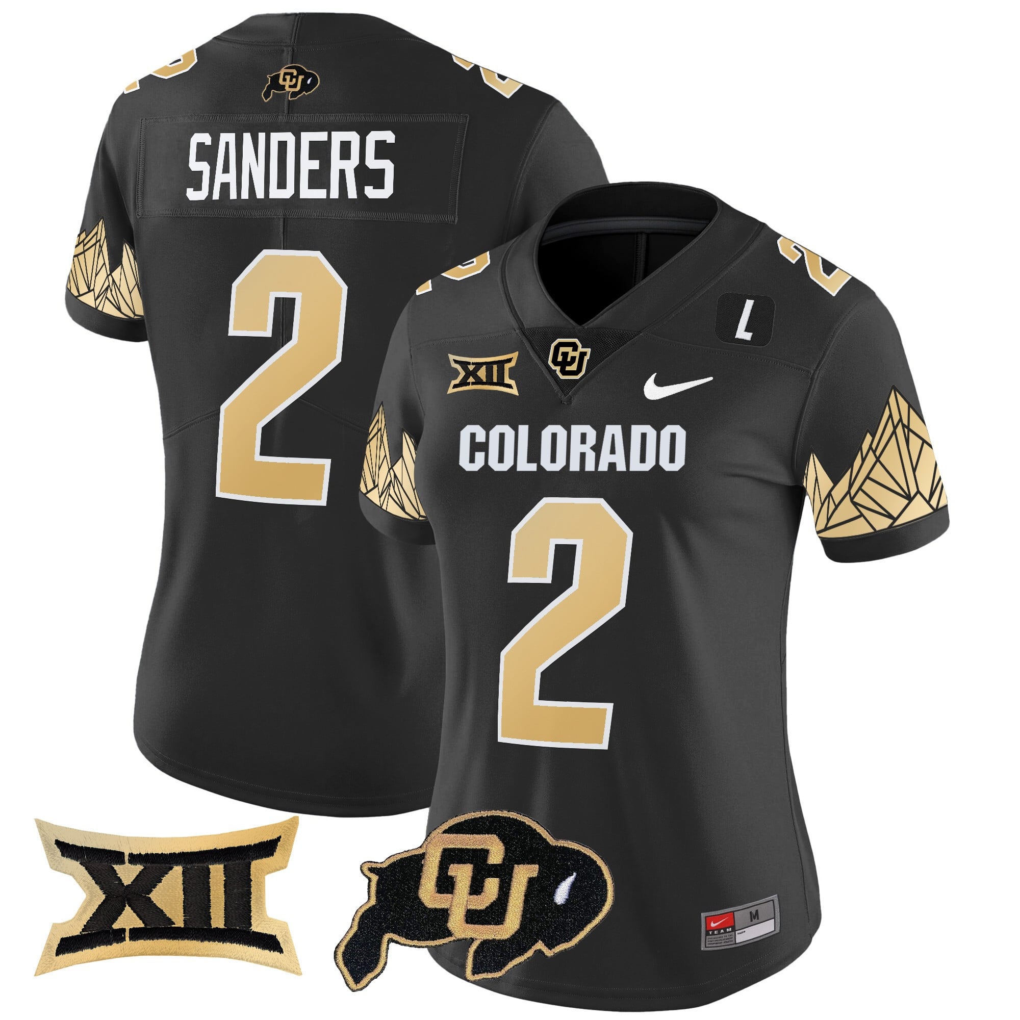 black Nike Sanders Colorado Jersey - Nike Sanders Colorado Jersey