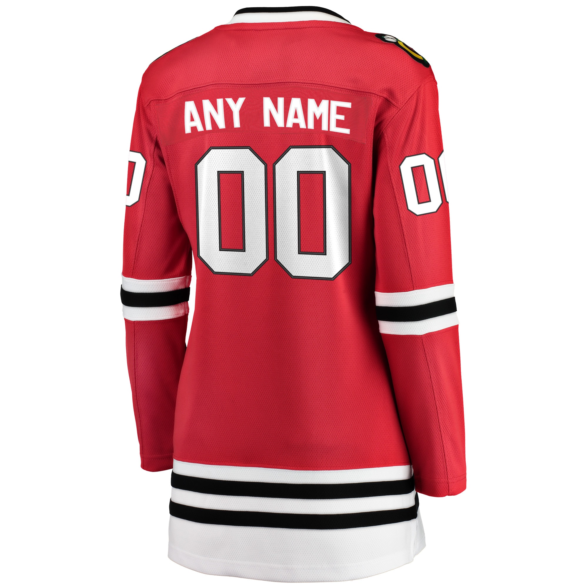 Alternative view of Blackhawks Red Custom Jersey - Fanatics Chicago