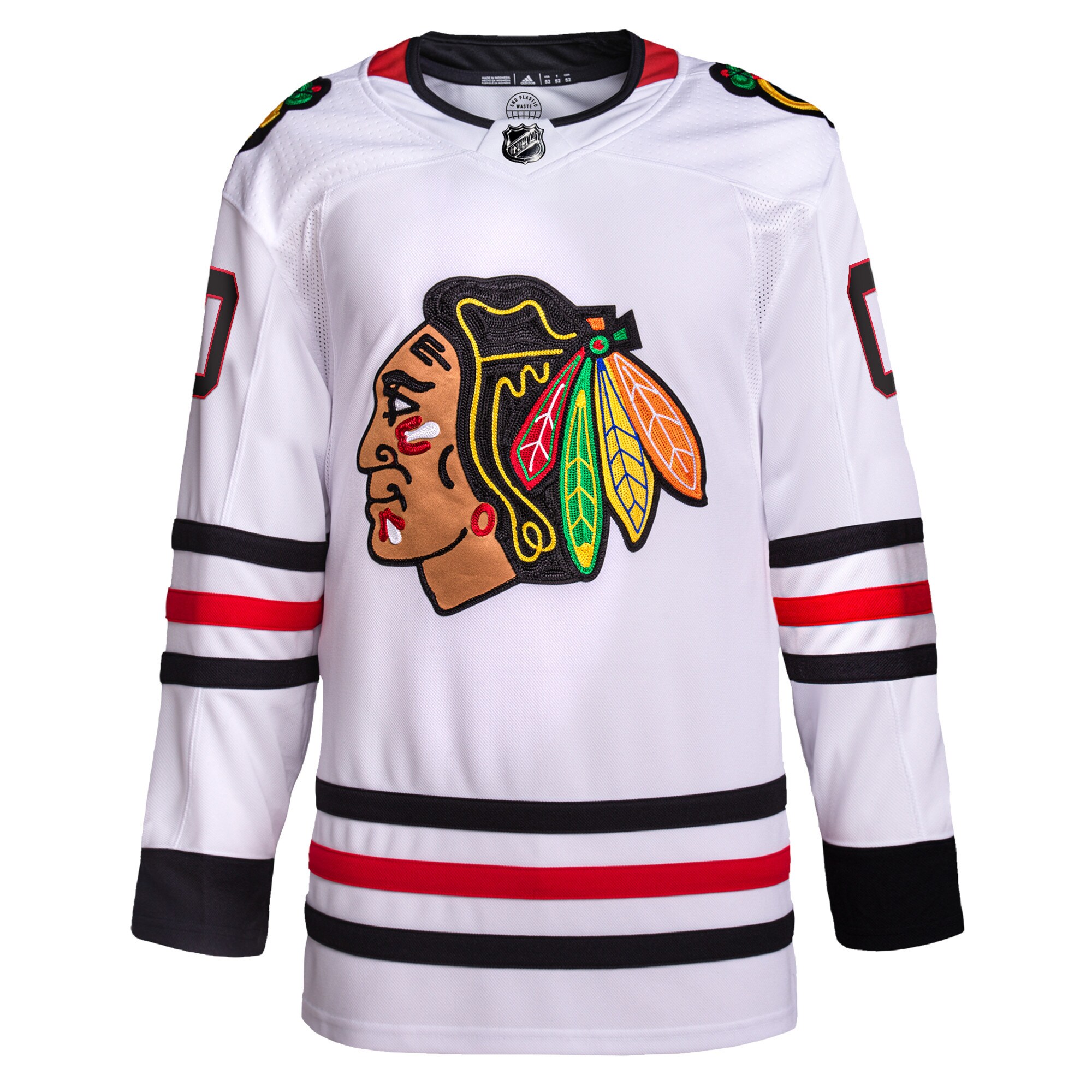Alternative view of Blackhawks White Authentic Jersey - Adidas - Customize Yours!