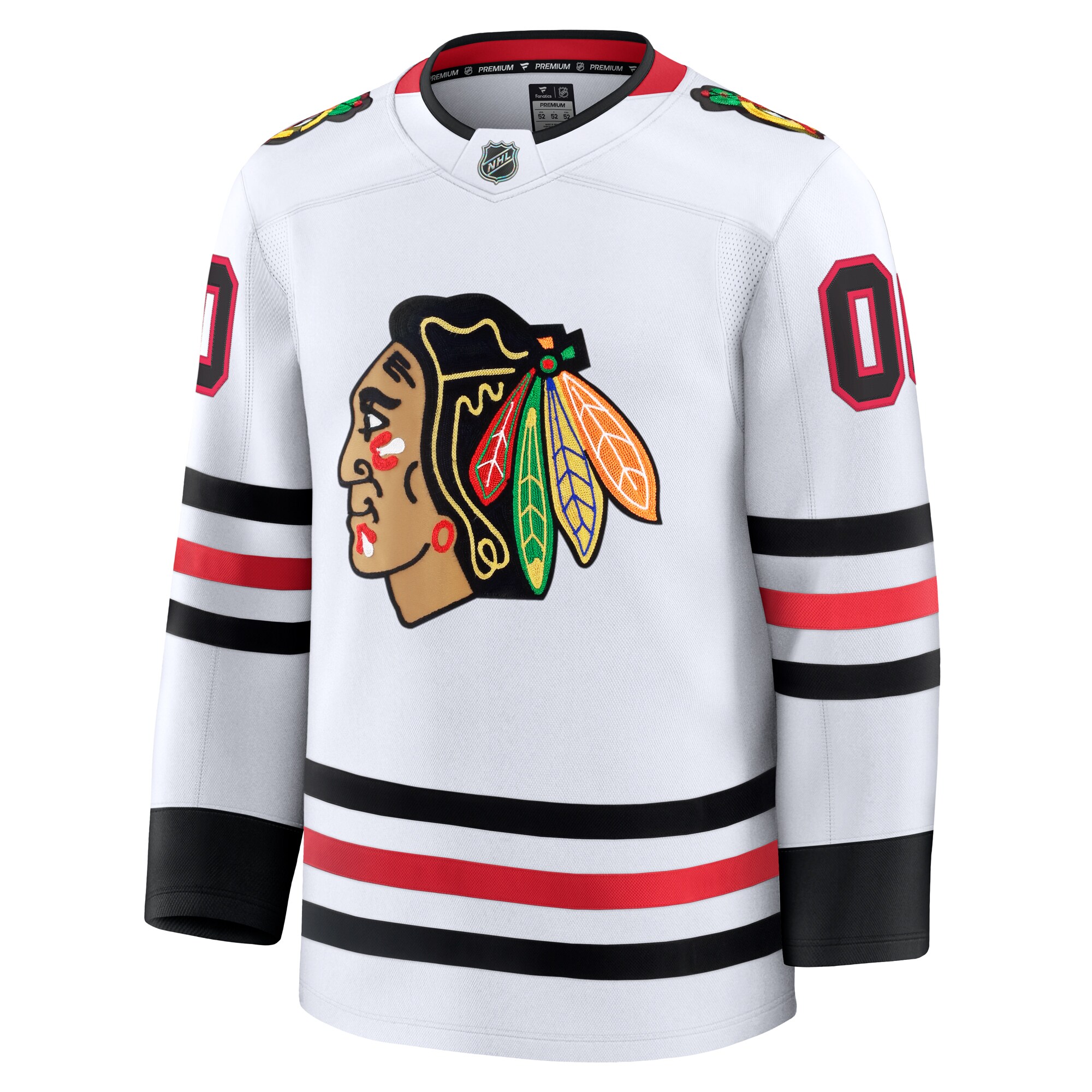 Alternative view of Blackhawks White Custom Jersey - Fanatics - Personalized NHL Style