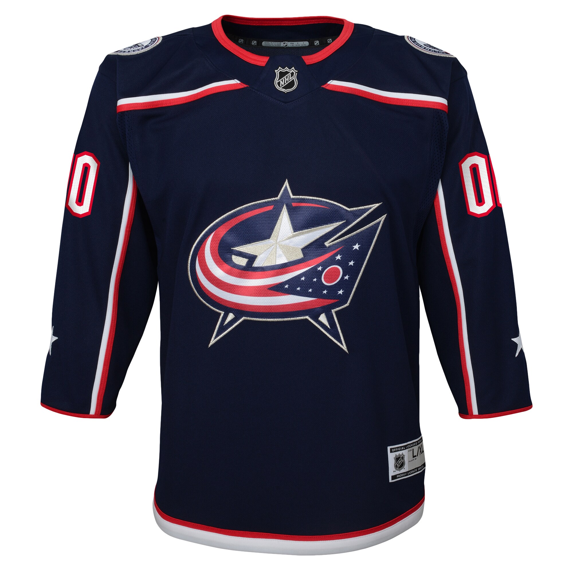 Alternative view of Blue Jackets Navy Jersey - Columbus Blue Jackets - Fanatics Breakaway