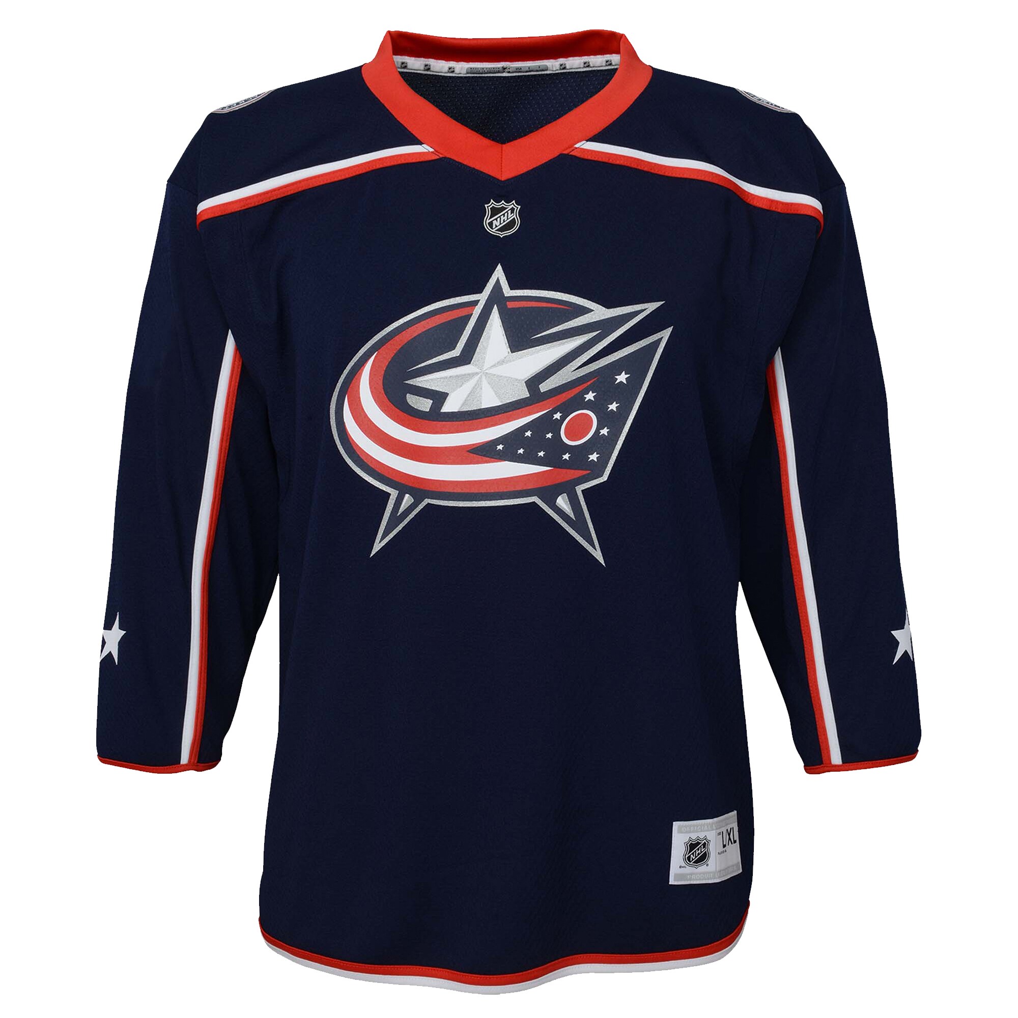 Alternative view of Blue Jackets Navy Jersey - NHL Columbus - Customizable Name