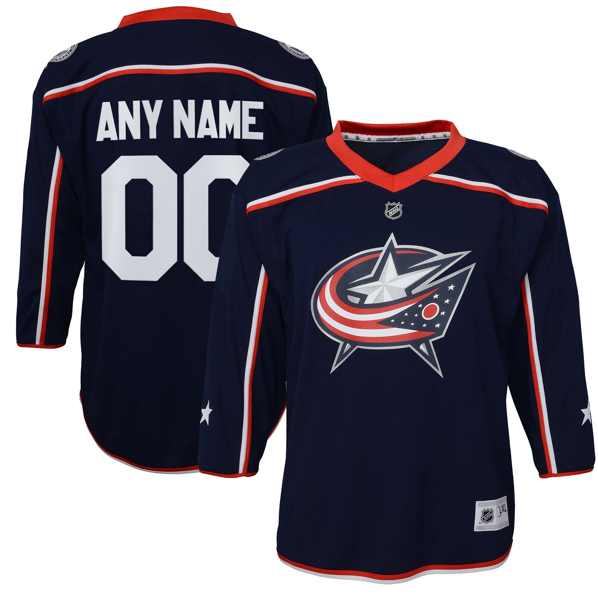 Blue Jackets Navy Jersey - NHL Columbus - Customizable Name