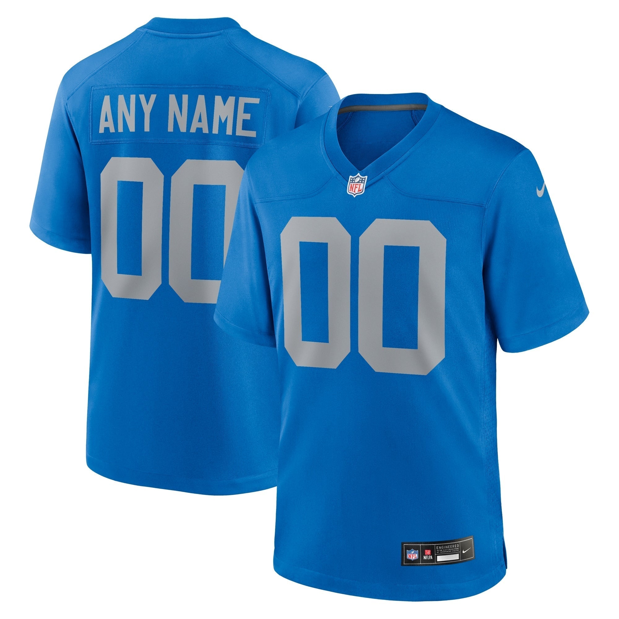 blue Nike Detroit Lions Custom Jersey - Nike Detroit Lions Custom