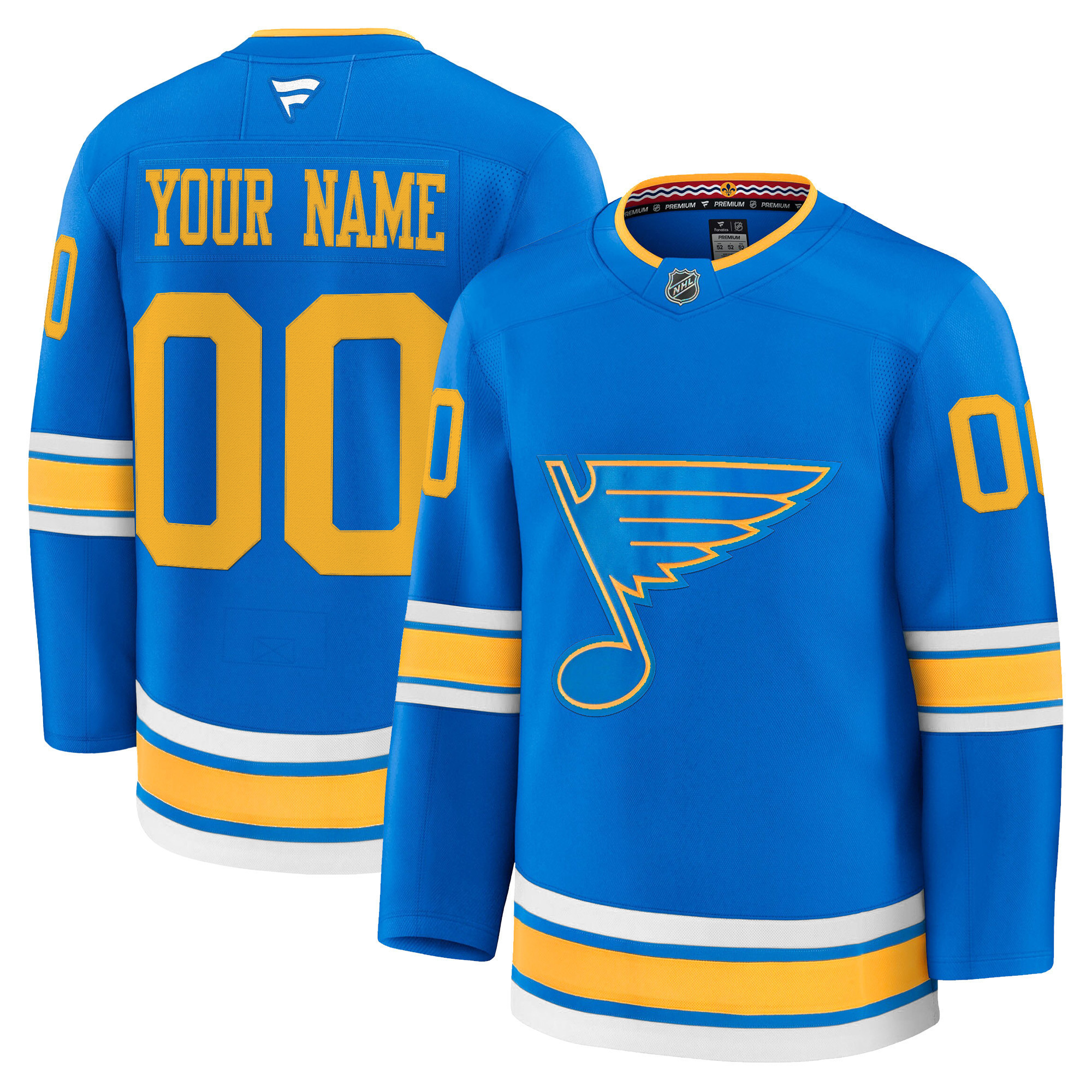 Blues Custom Blue Jersey - Fanatics - Personalized NHL Style