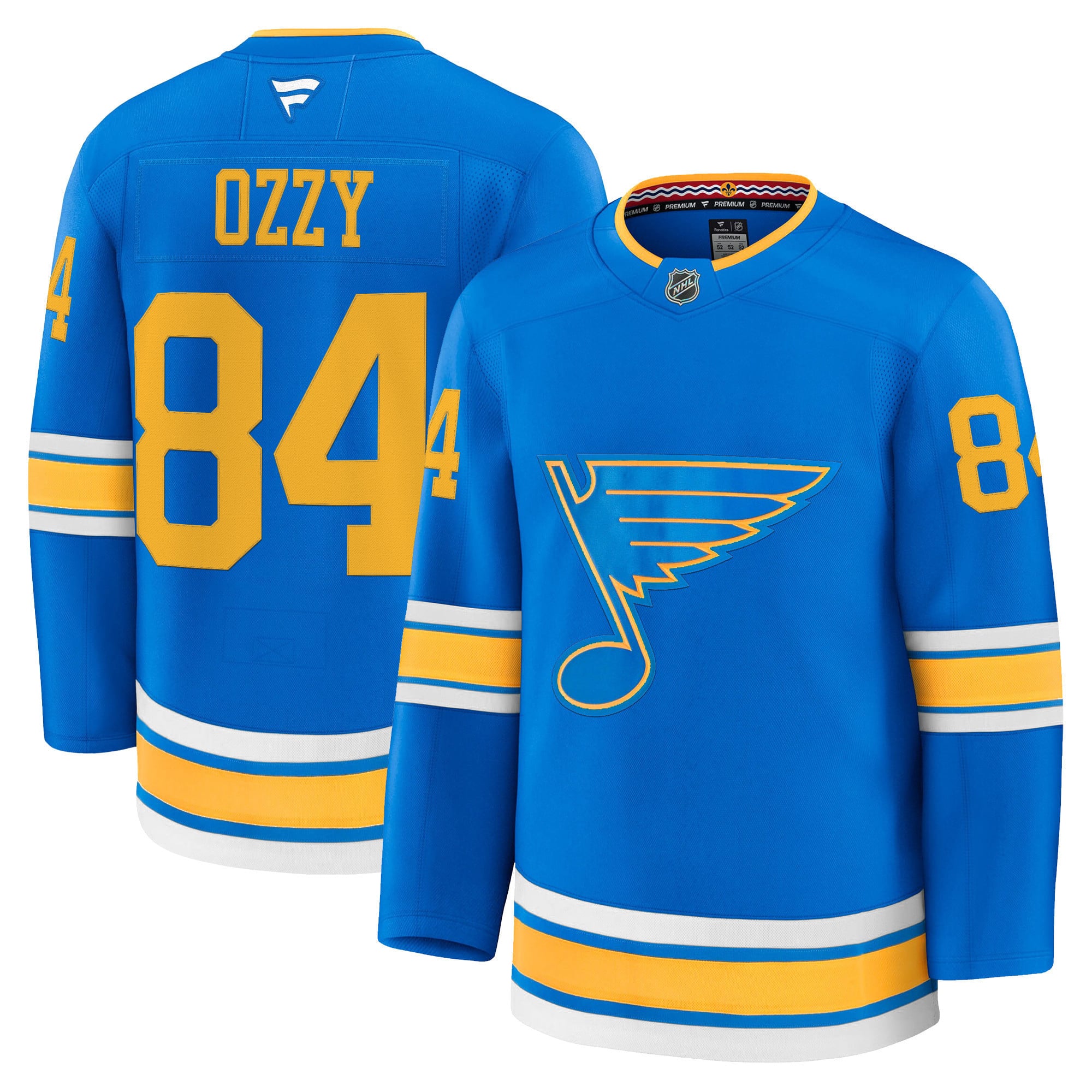 Blues Ozzy #84 Jersey - Fanatics Blues Ozzy #84 Blue Hockey Jersey