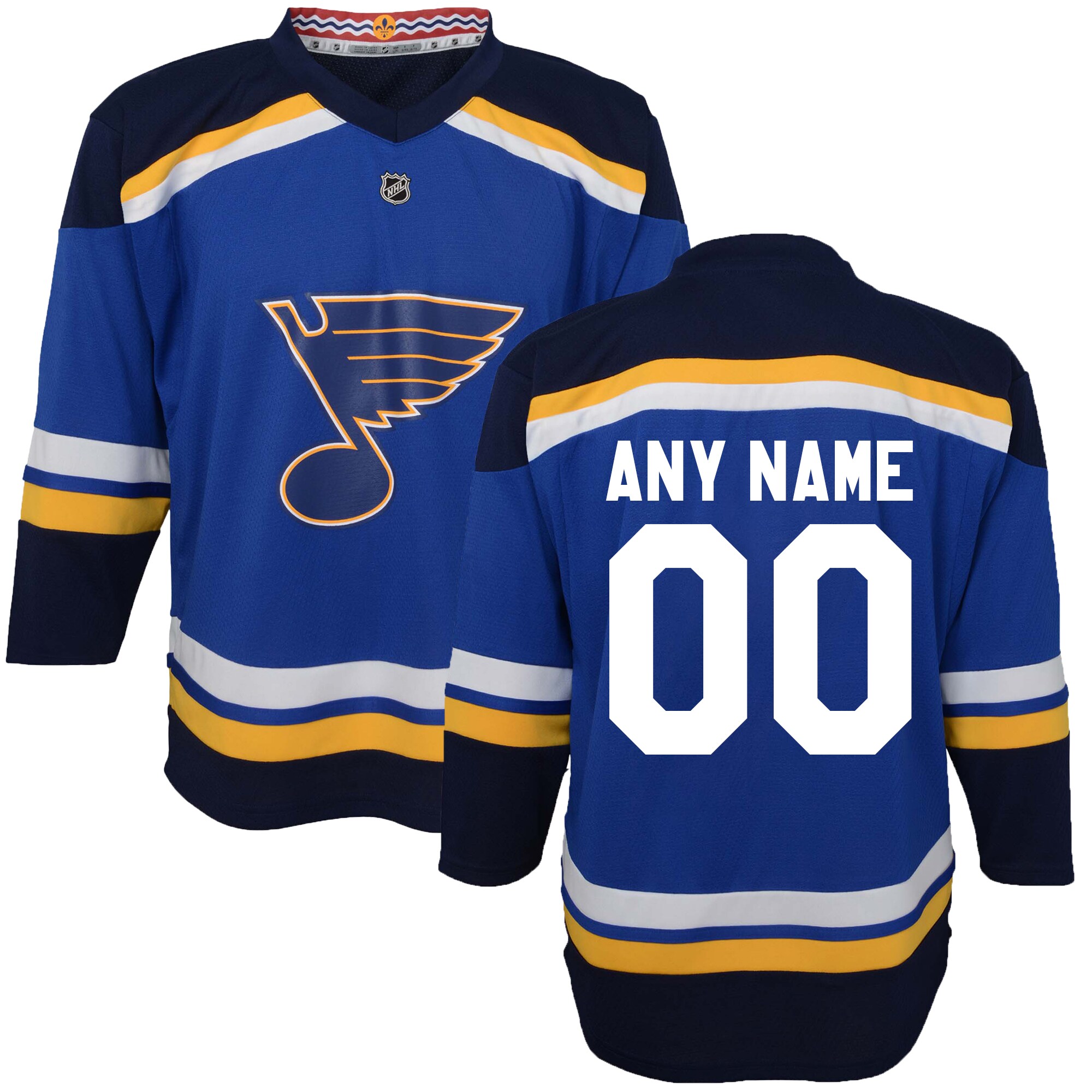 Blues Royal Blue Custom Jersey - St. Louis Blues Adidas Royal Blue