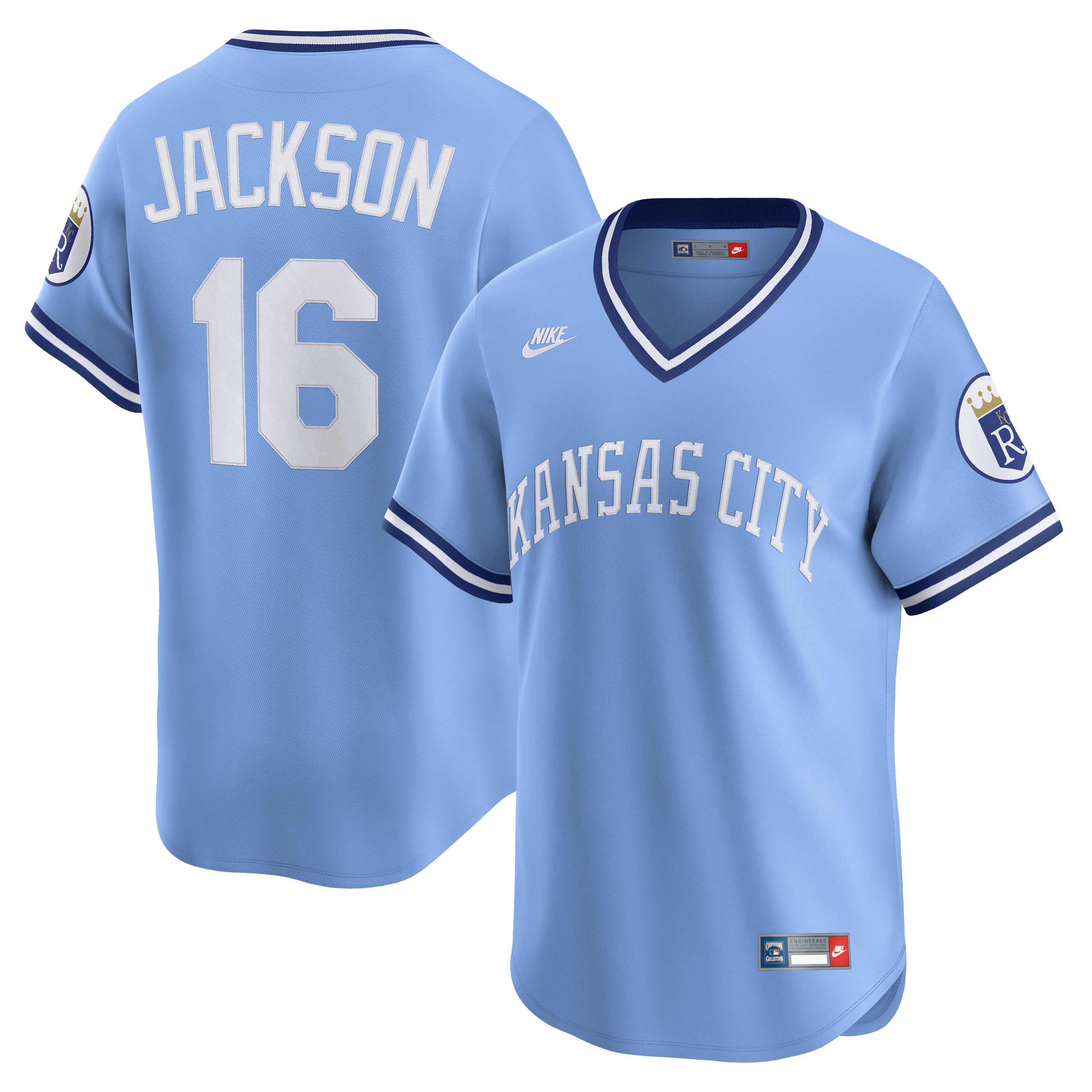 Bo Jackson Kansas City Royals Throwback Cooperstown Collection Limited Jersey - Light Blue
