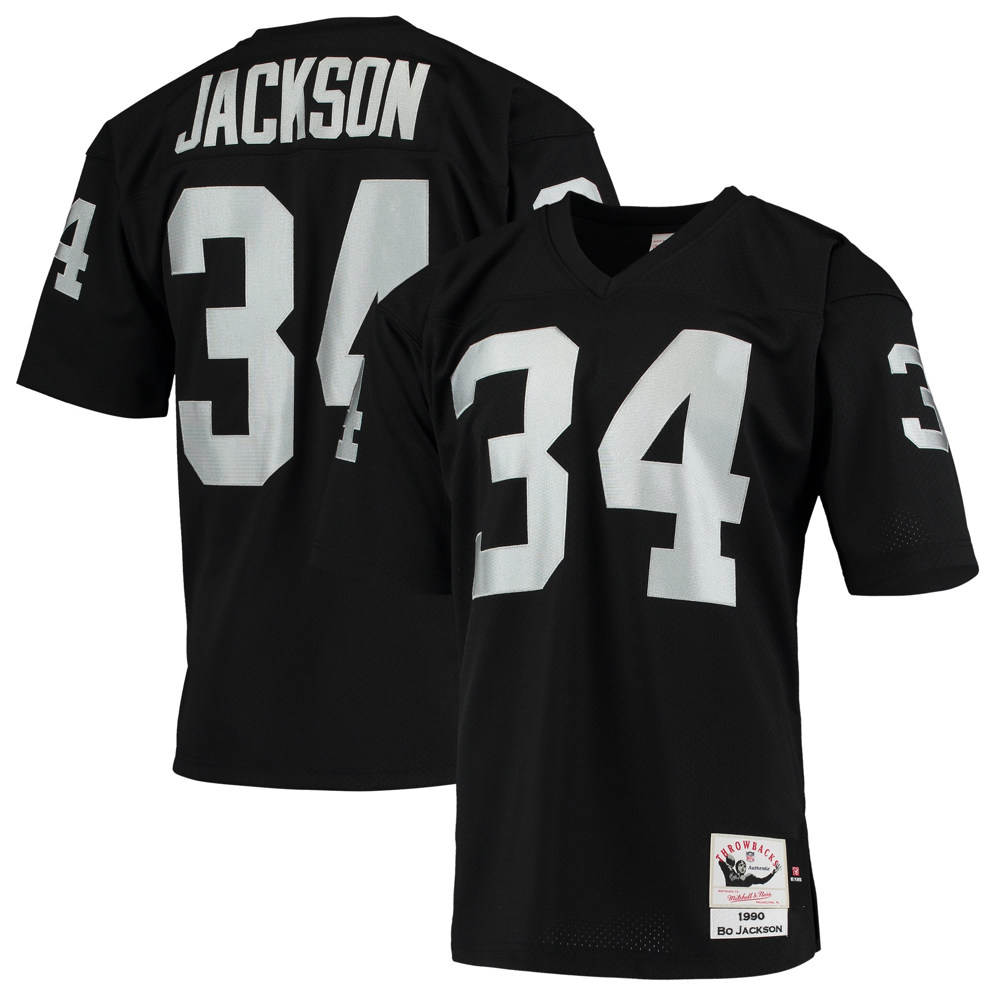 Bo Jackson Las Vegas Raiders 1990 Throwback Retired Player Jersey - Black