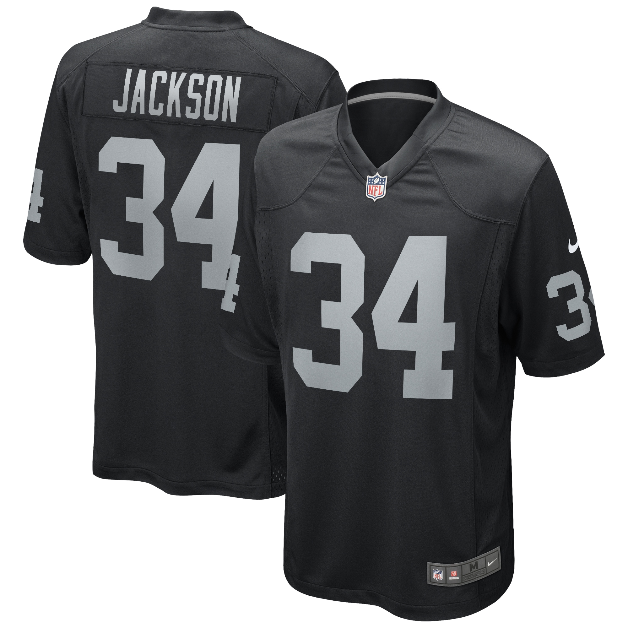Bo Jackson Las Vegas Raiders Game Retired Player Jersey - Black