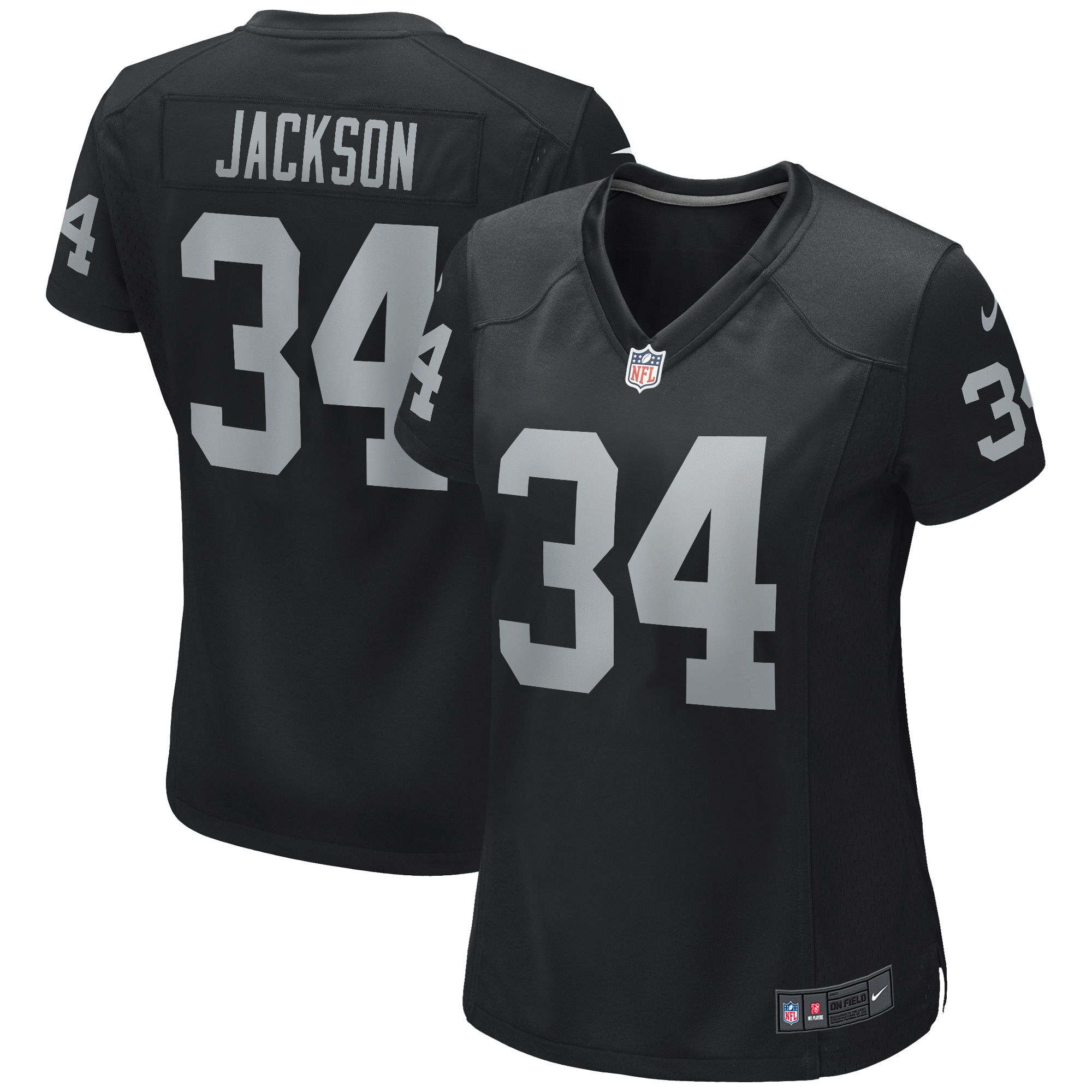 Bo Jackson Las Vegas Raiders Women's Game Retired Player Jersey - Black