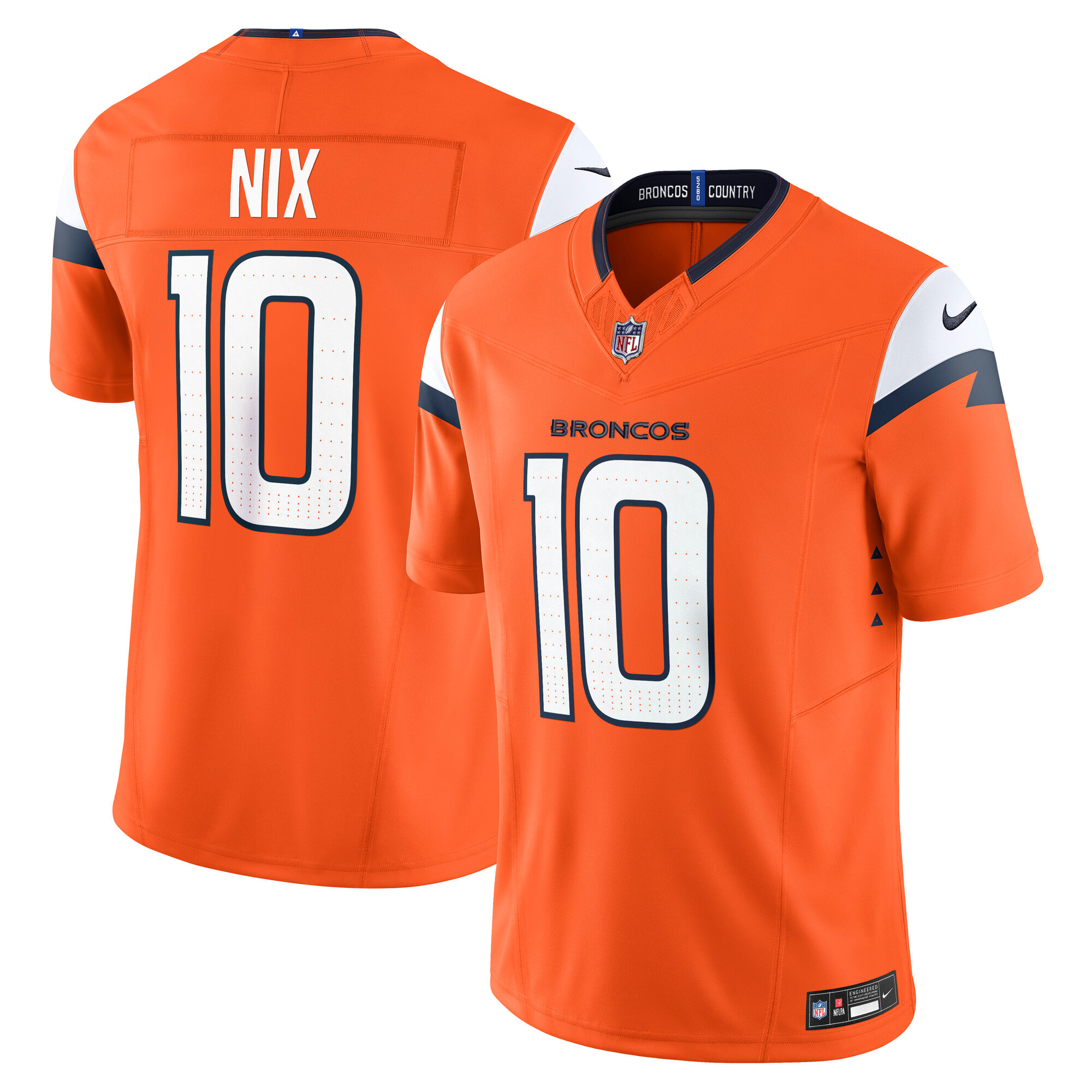 Bo Nix Denver Broncos Vapor F.U.S.E. Limited Jersey - Orange