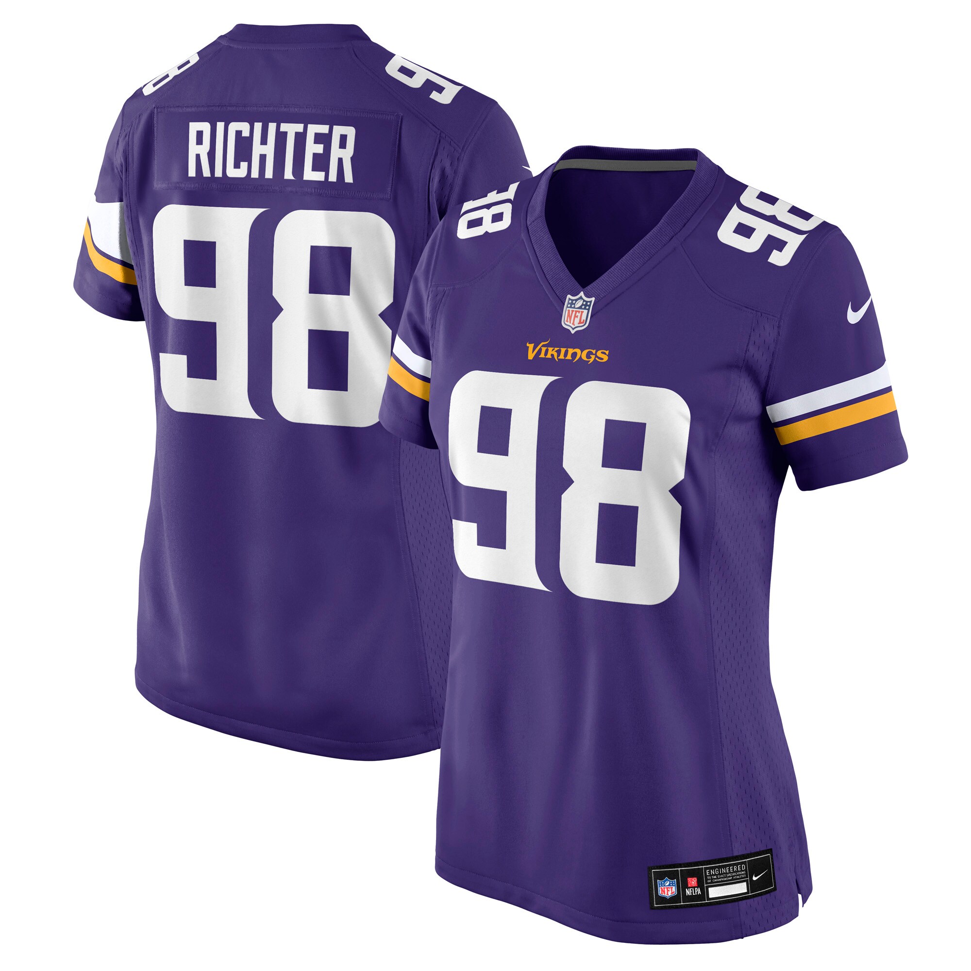 Bo Richter Minnesota Vikings Women's Team Game Jersey - Purple