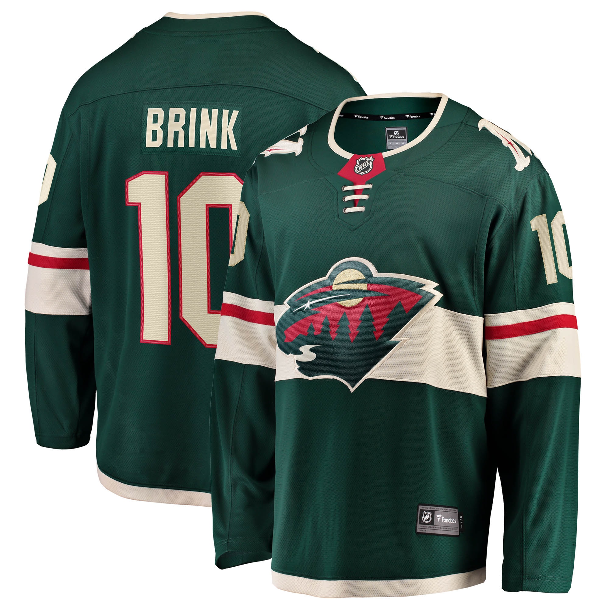 Bobby Brink Minnesota Wild Fanatics Home Breakaway Jersey - Green