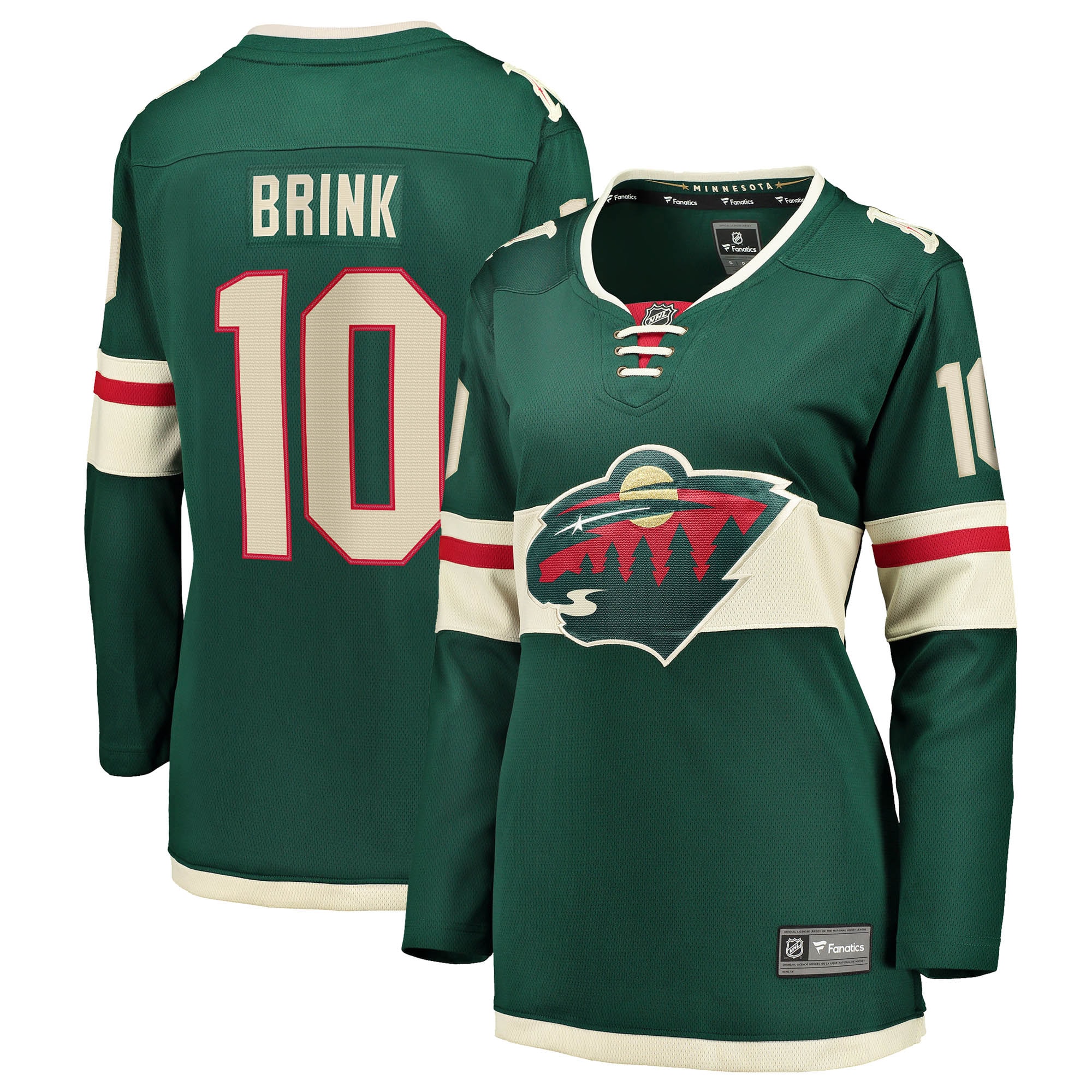 Bobby Brink Minnesota Wild Fanatics Women's Home Breakaway Jersey - Green