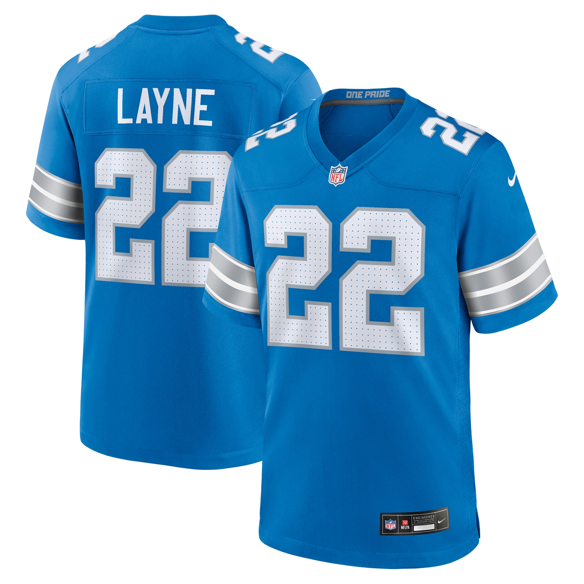 Bobby Layne Detroit Lions Retired Player Game Jersey - Blue
