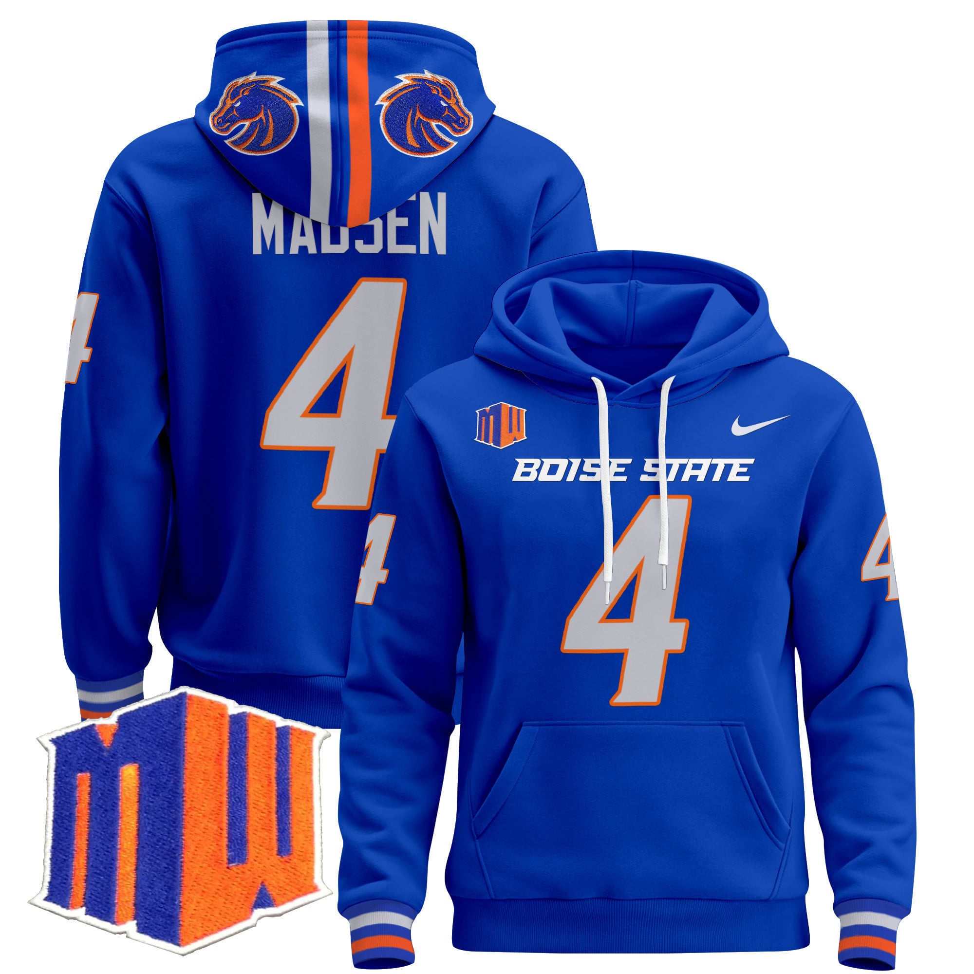Boise State Blue Hoodie - Nike - Madden #4