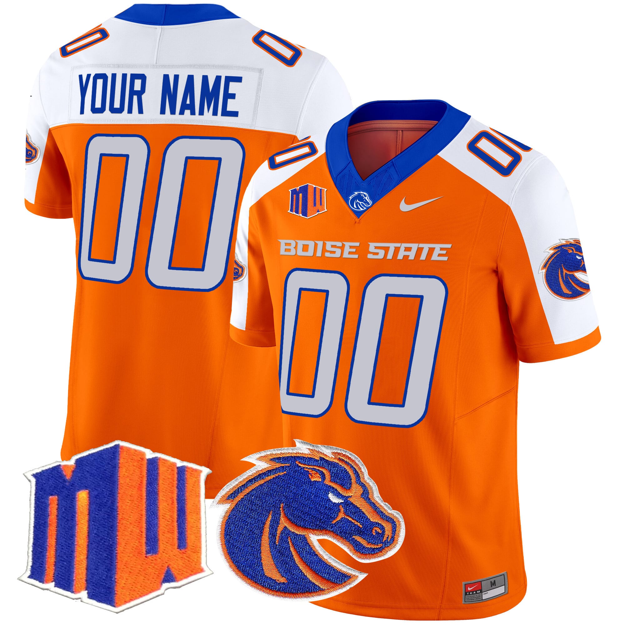 Alternative view of Boise State Blue Jersey - Nike Boise State Broncos Blue Football