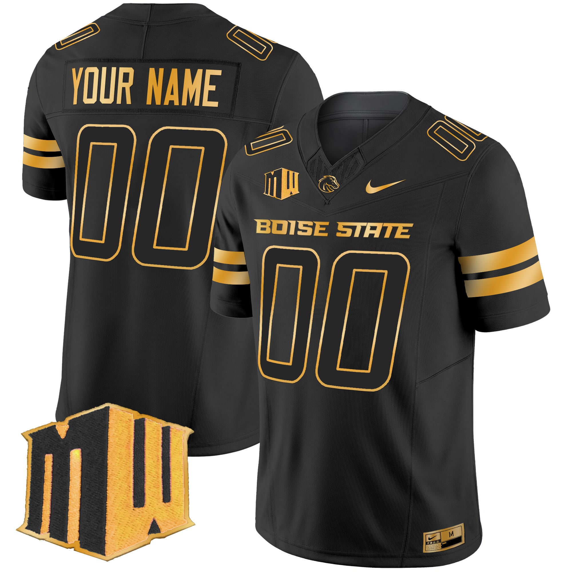 Alternative view of Boise State Broncos Jersey - Nike Boise State Broncos Black Jersey