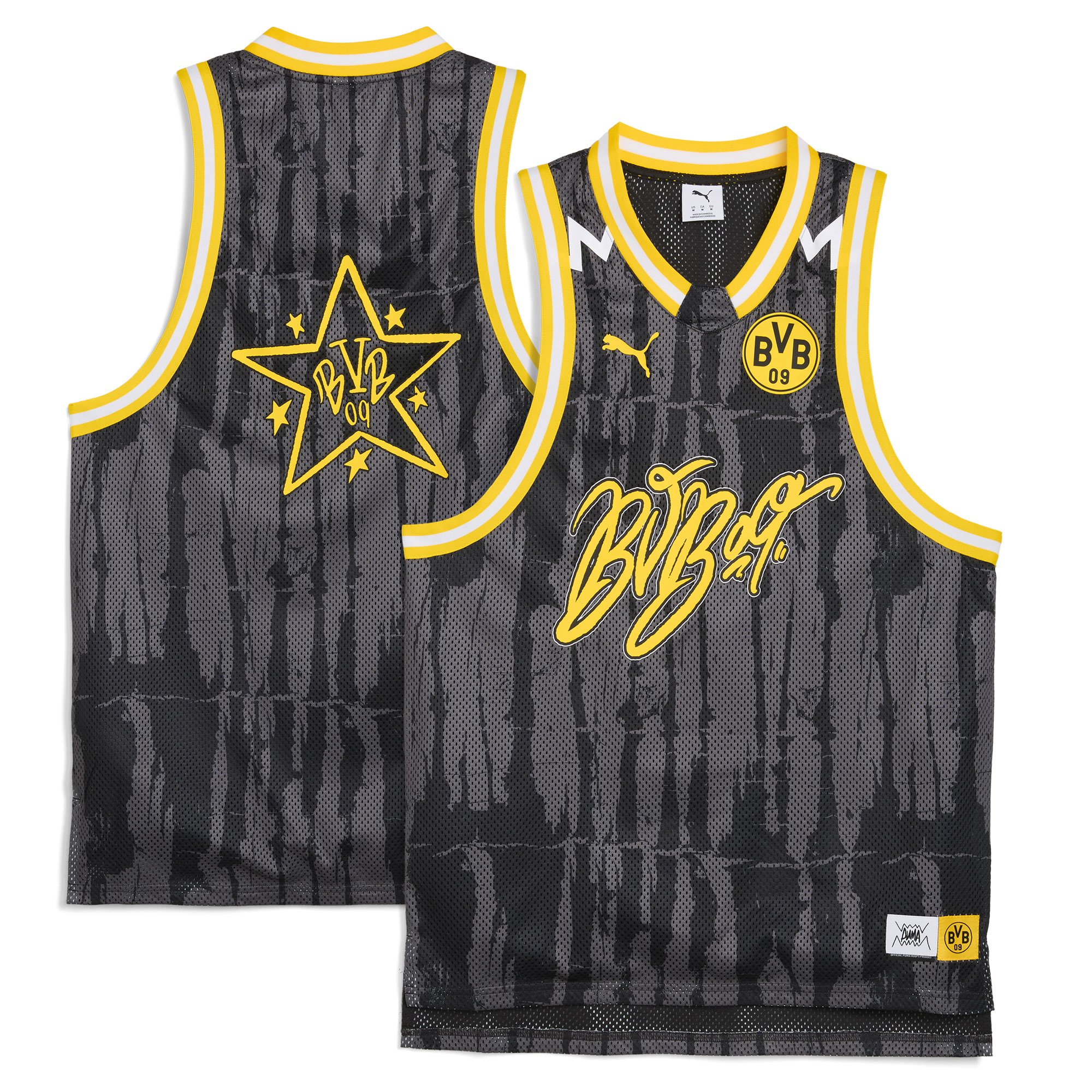 Borussia Dortmund Puma 2025 FIFA Club World Cup dryCELL Basketball Jersey - Black