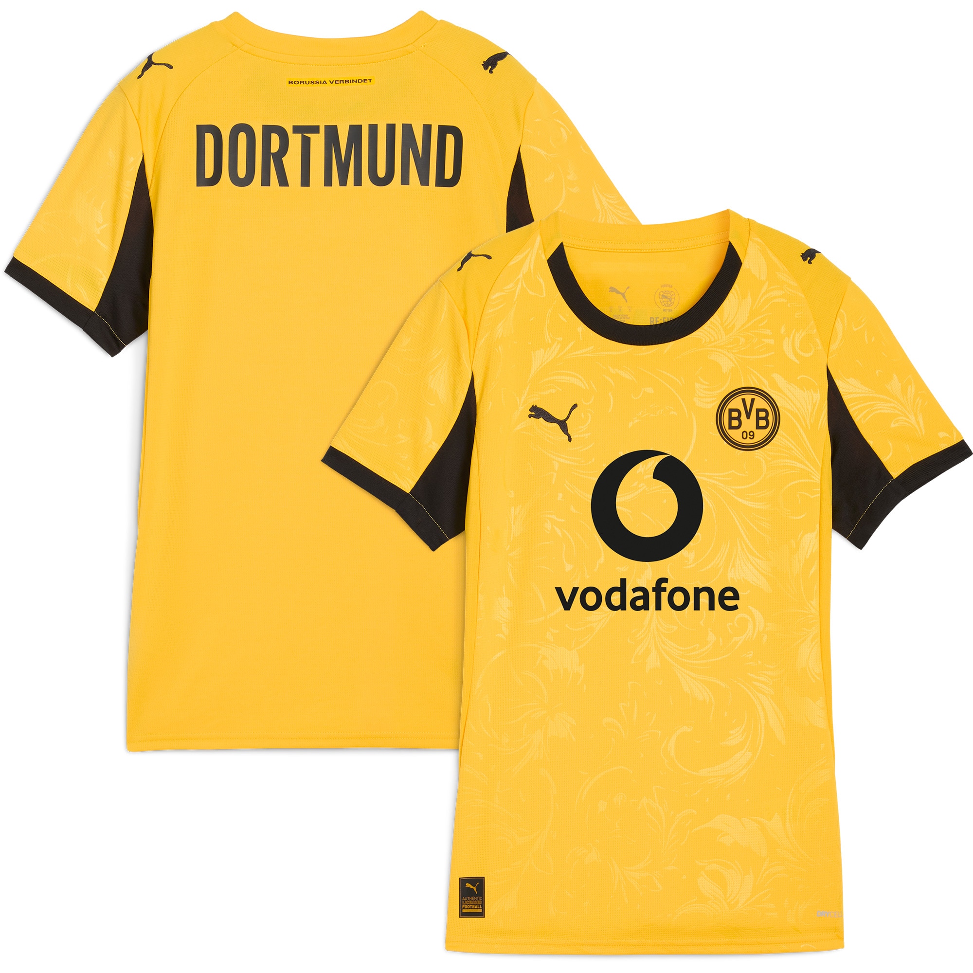 Borussia Dortmund Puma Women's 2025/26 Cup Third Jersey - Yellow