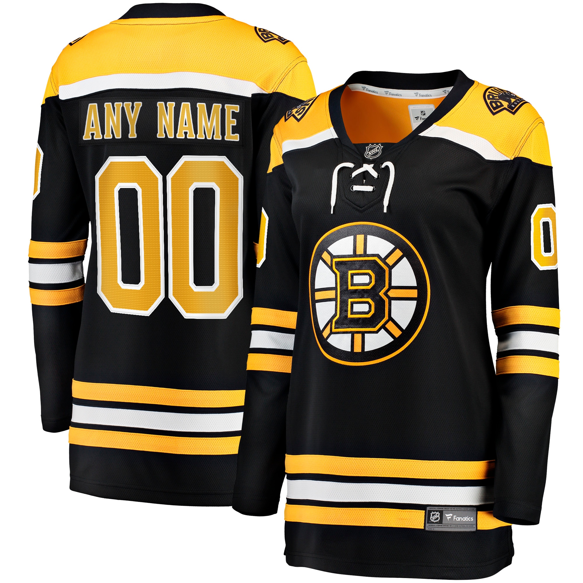 Boston Bruins Fanatics Women's Home Breakaway Custom Jersey - Black