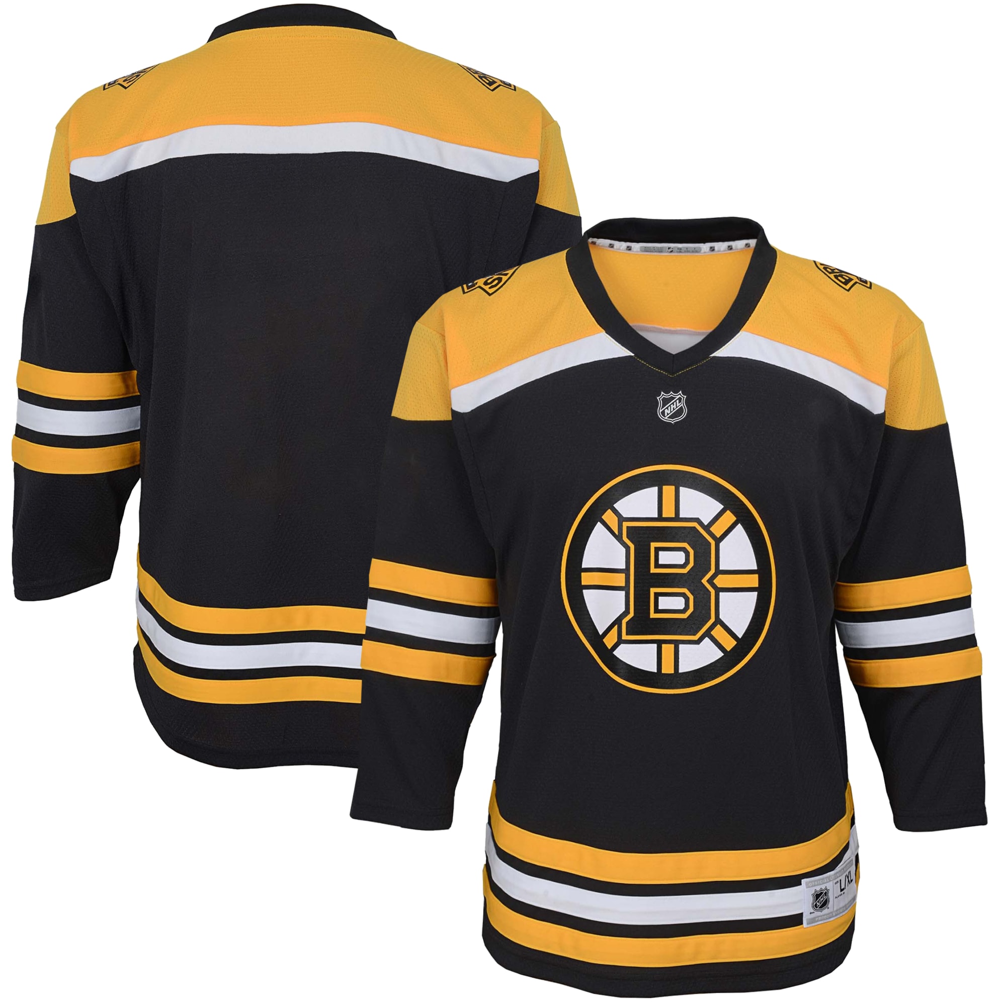 Boston Bruins Youth Home Blank Jersey - Black