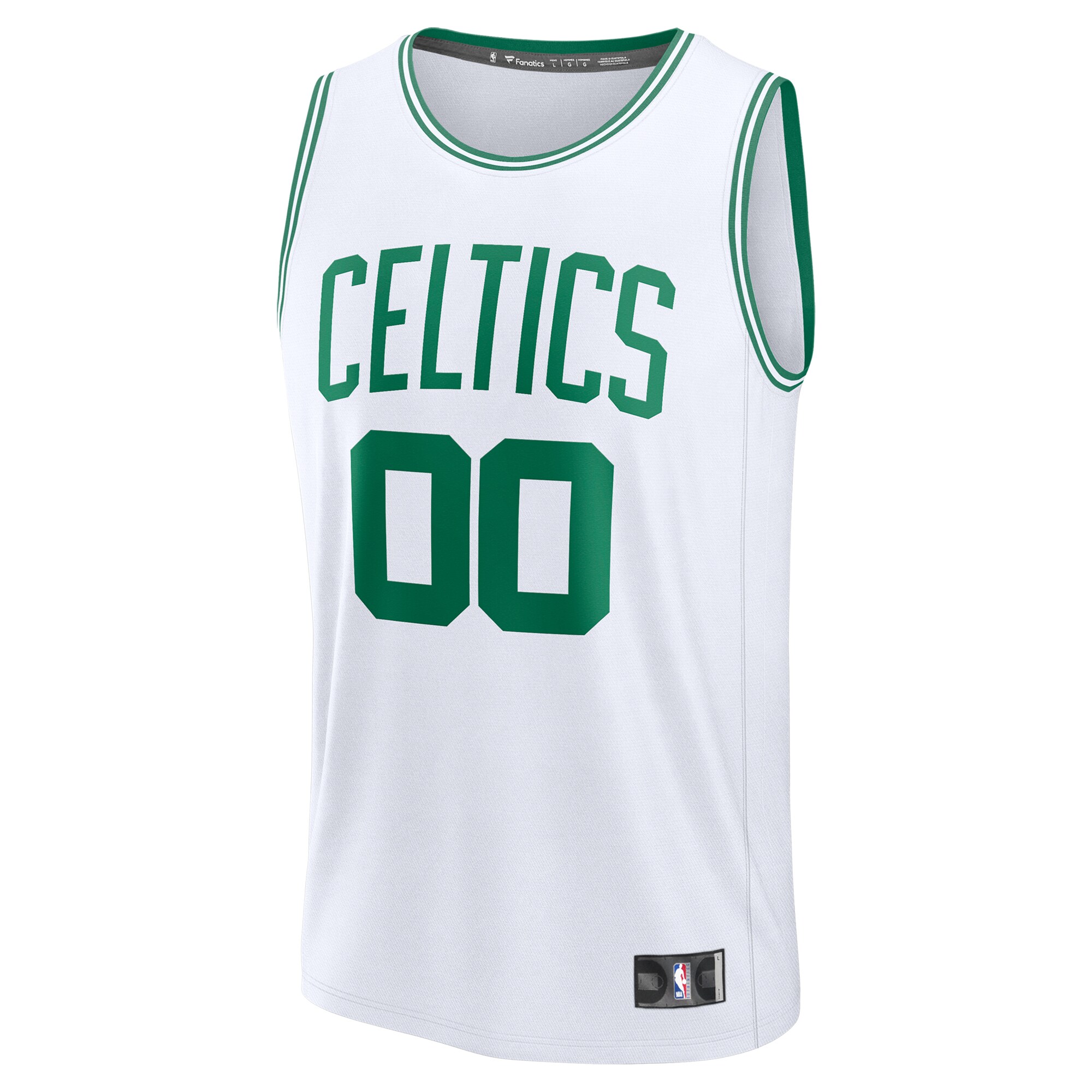 Alternative view of Boston Celtics Custom Jersey - Fanatics - White & Green