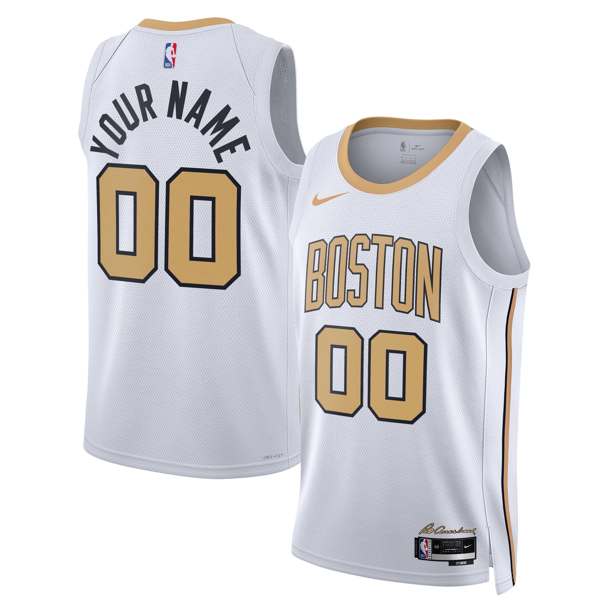 Boston Celtics Unisex 2025/26 City Edition Swingman Custom Jersey - White