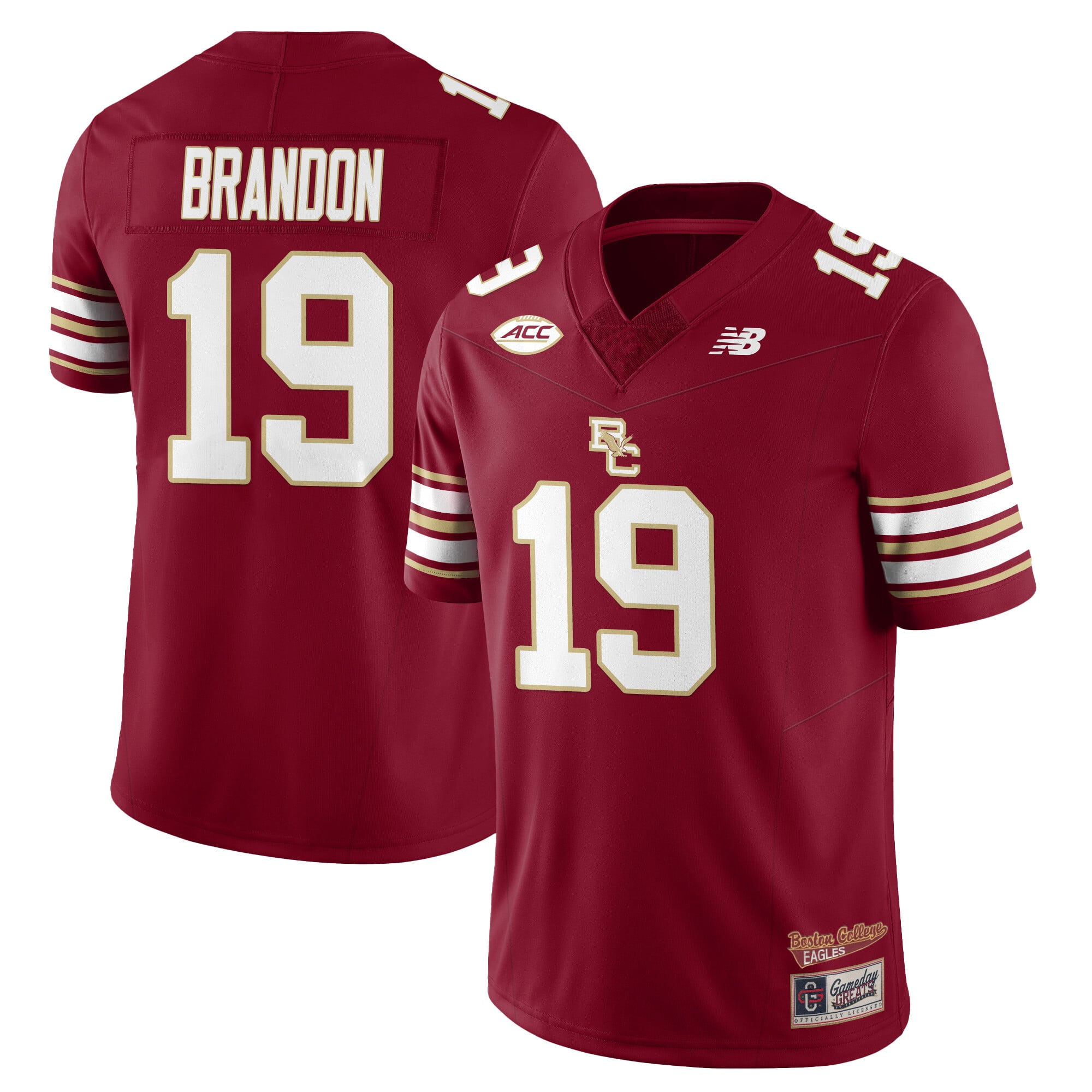 Alternative view of Boston College Maroon Jersey - New Balance Boston College #11 Maroon