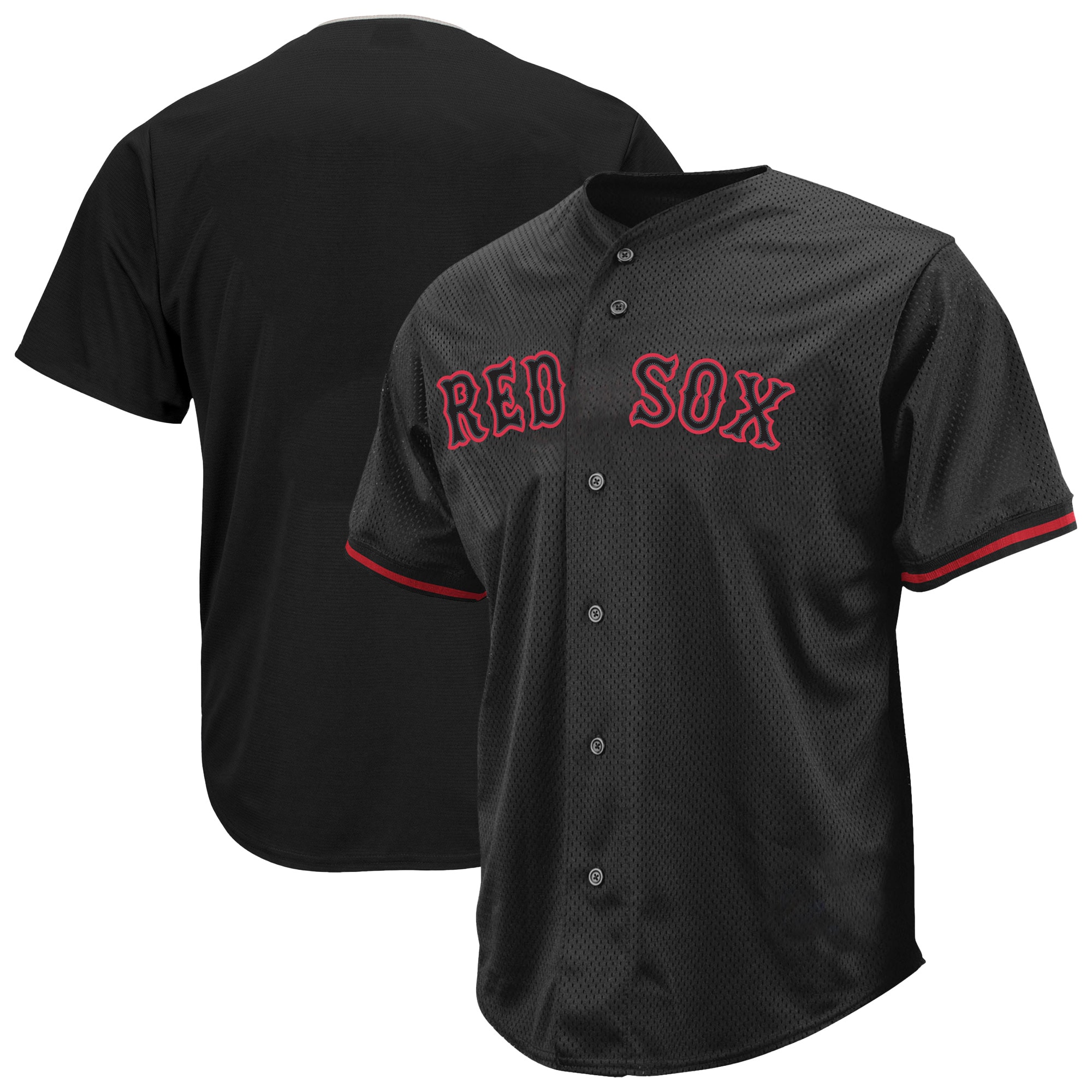 Boston Red Sox Profile Big & Tall Pop Fashion Jersey - Black