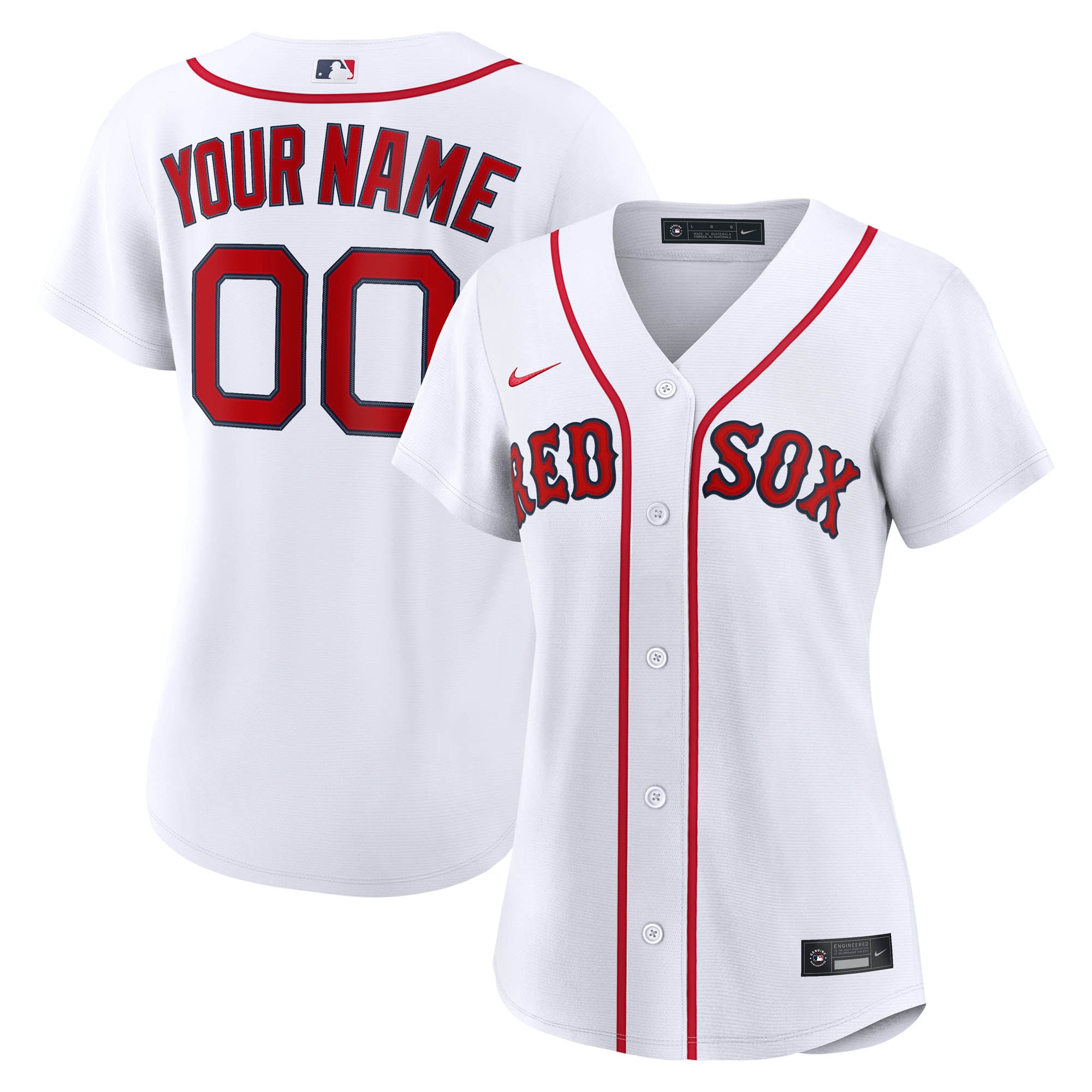 Boston Red Sox Women's Home Custom Jersey - White