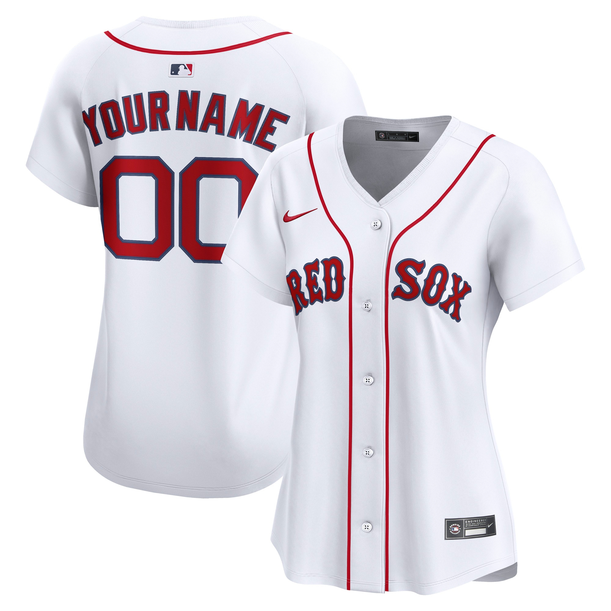 Boston Red Sox Women's Home Limited Custom Jersey - White