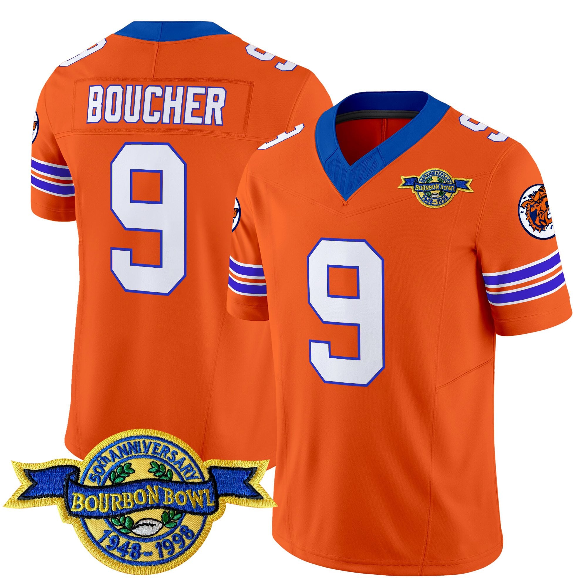 boucher Bourbon Bowl Orange Jersey - Boucher #9 Bourbon Bowl Orange