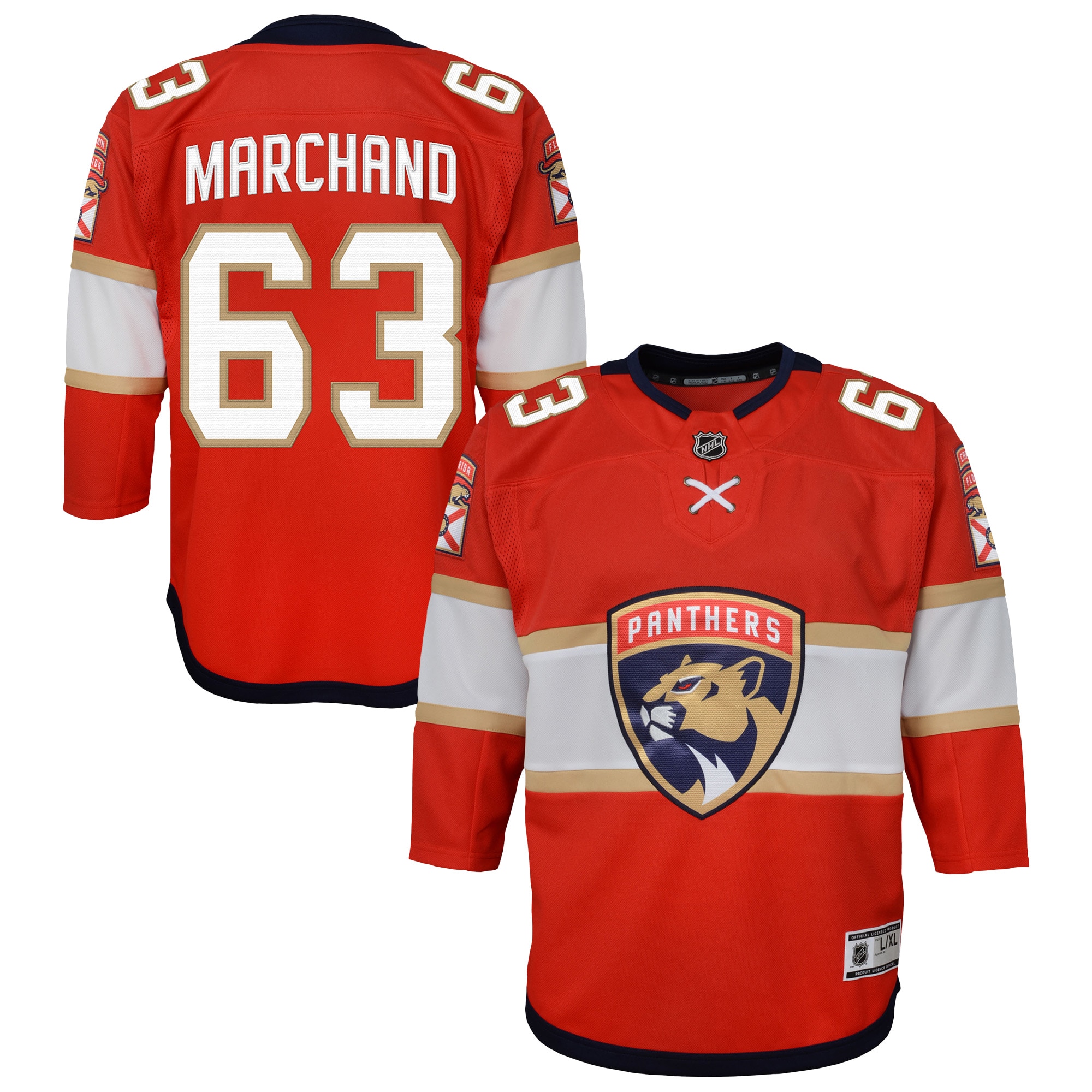 Brad Marchand Florida Panthers Outerstuff Youth Premier Player Jersey - Red