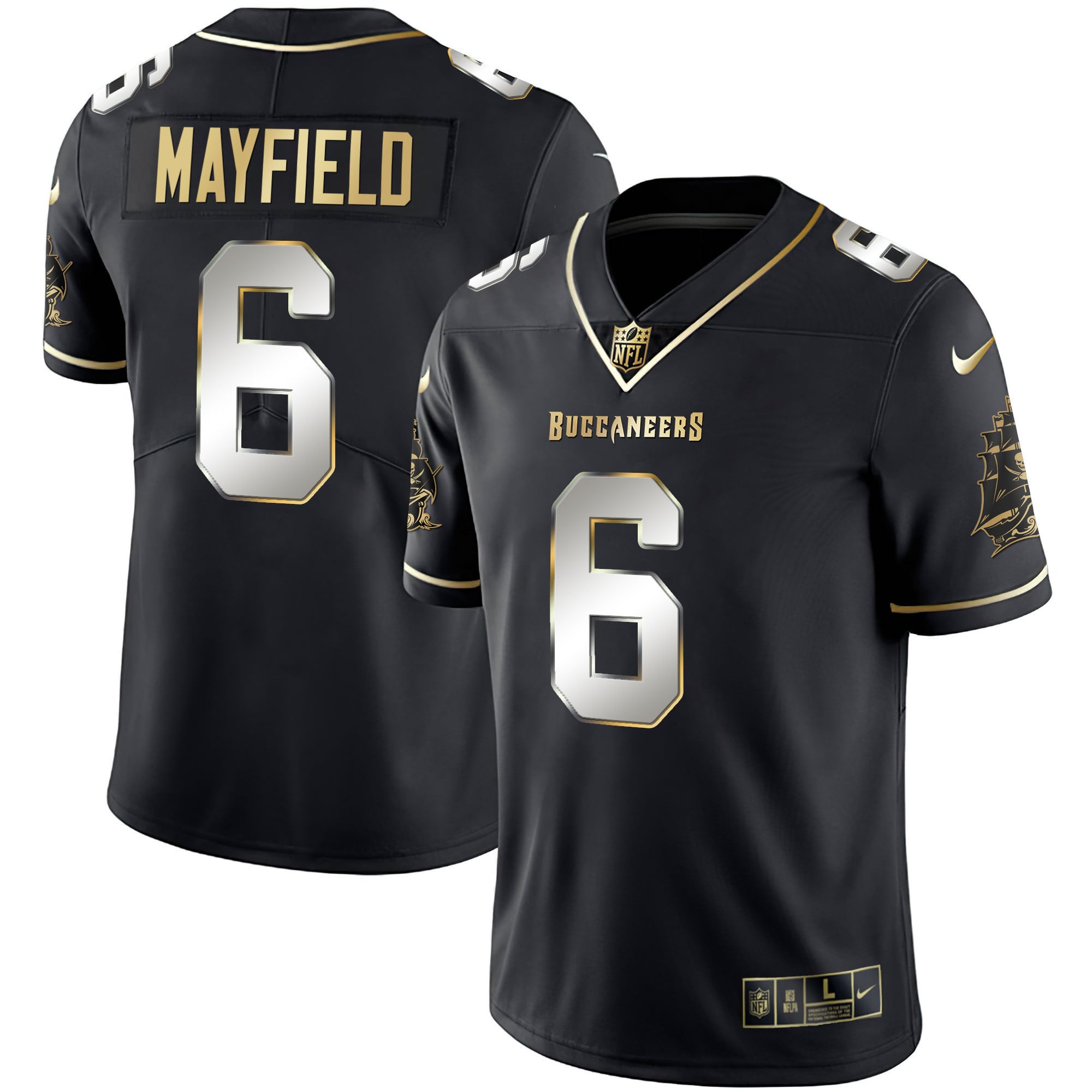 Alternative view of Brady Buccaneers Black Gold Jersey - Nike Brady Buccaneers Black &