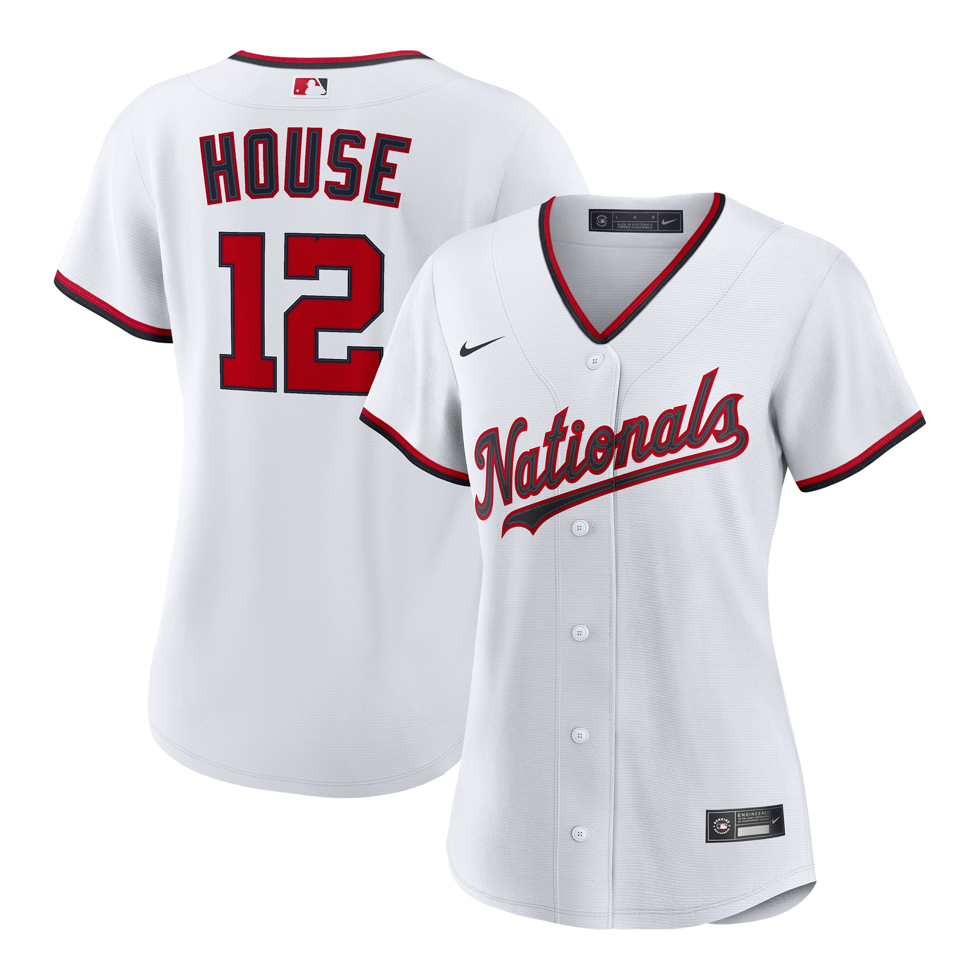 Brady House Washington Nationals Women's Home Jersey - White