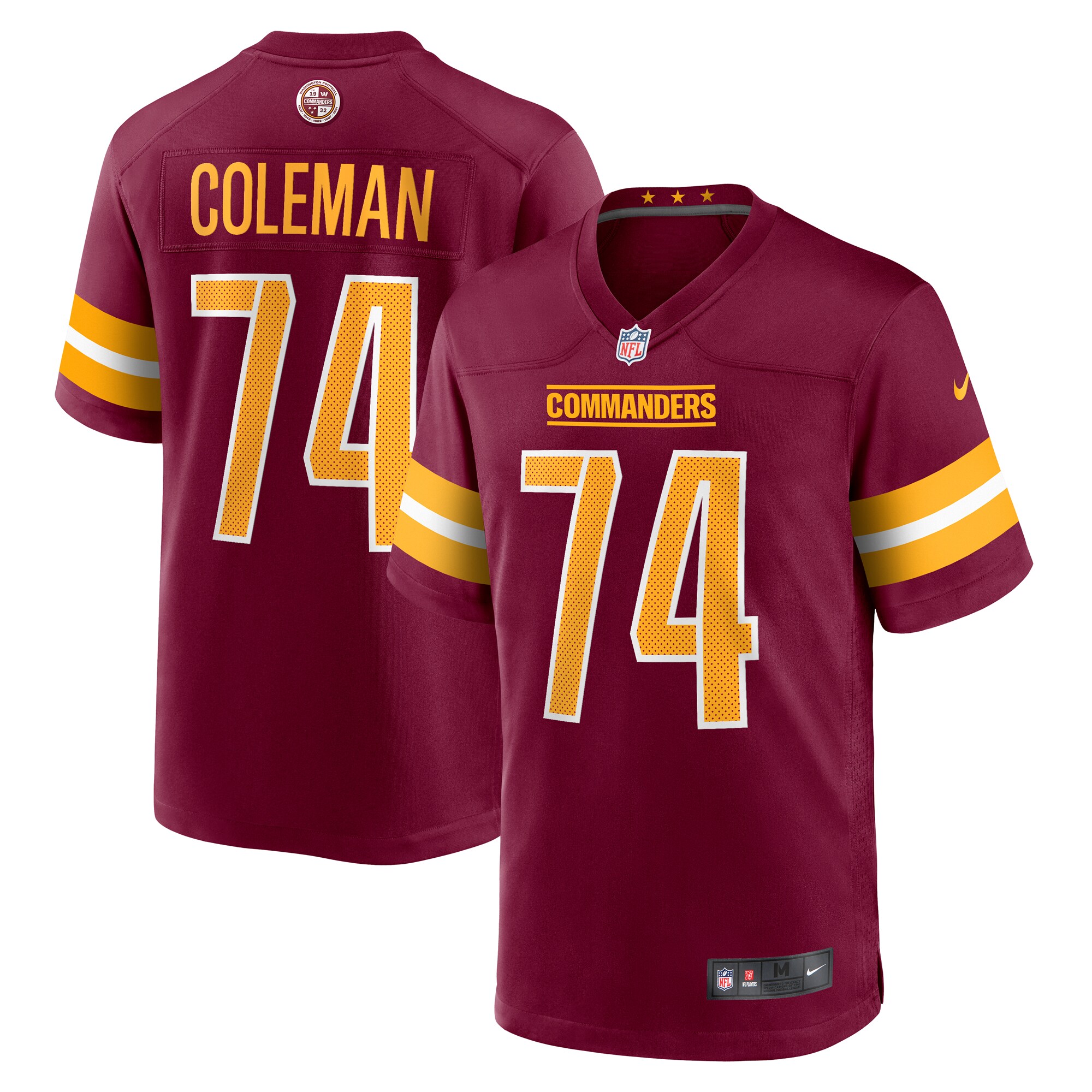 Brandon Coleman Washington Commanders Game Jersey - Burgundy